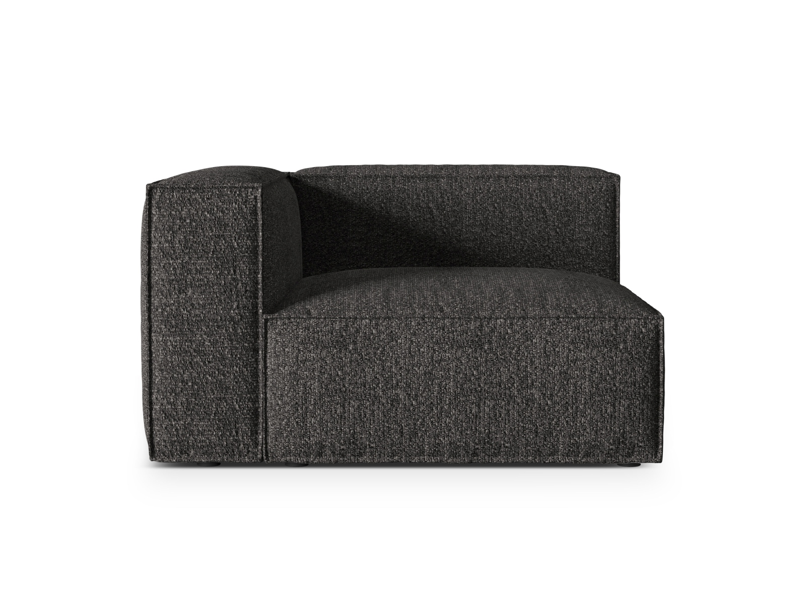 Boucle Left Modular Sofa, "Nuria", 1 Seat, 125x110x72