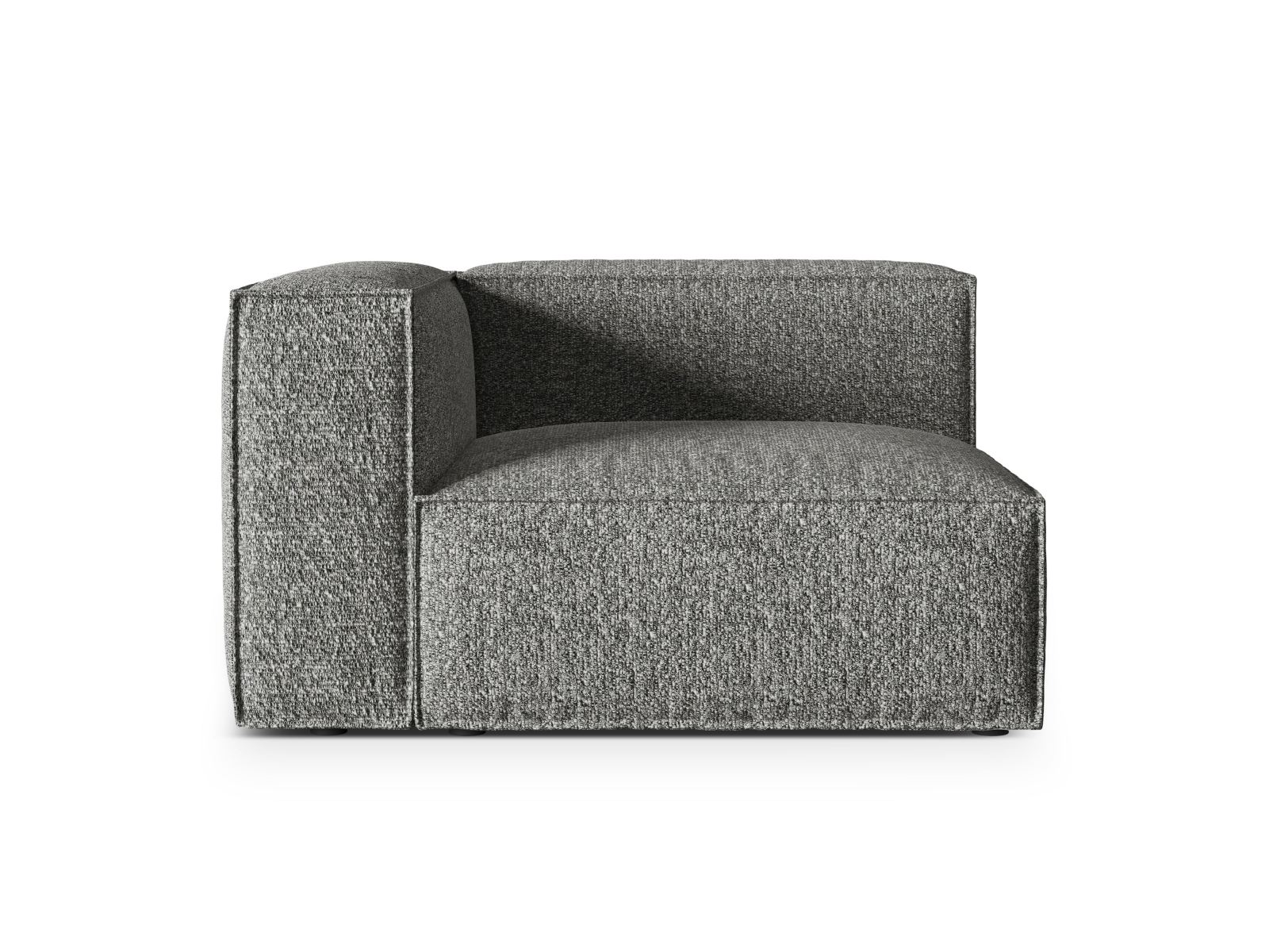 Boucle Left Modular Sofa, "Nuria", 1 Seat, 125x110x72