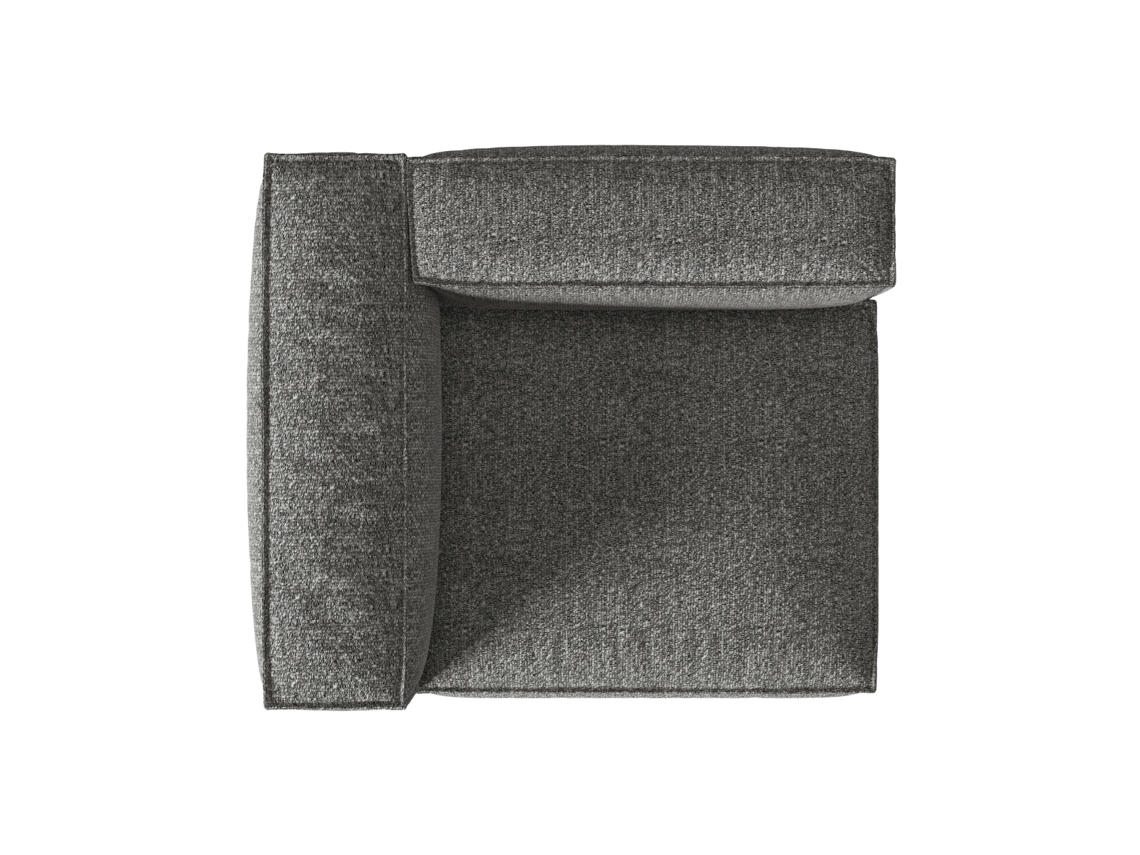 Boucle Left Modular Sofa, "Nuria", 1 Seat, 125x110x72