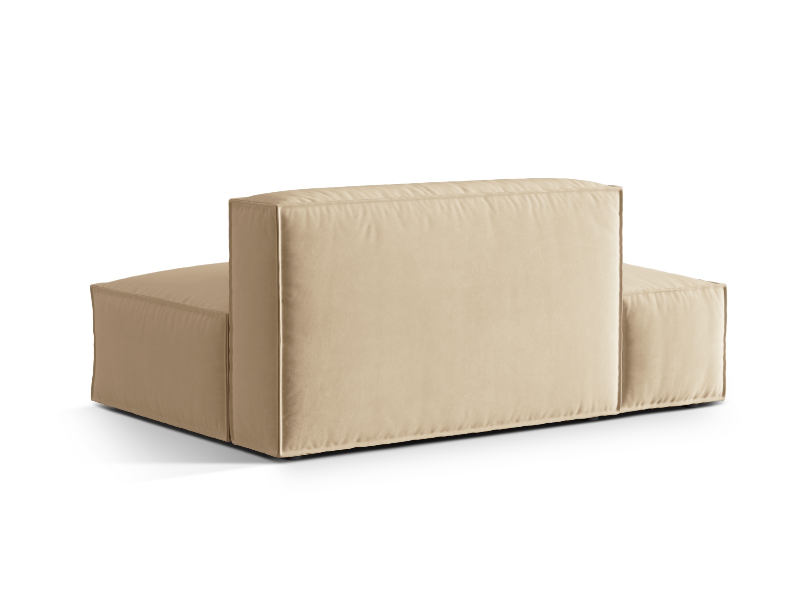 Velvet Left Modular Sofa, "Nuria", 3 Seats, 165x110x72
