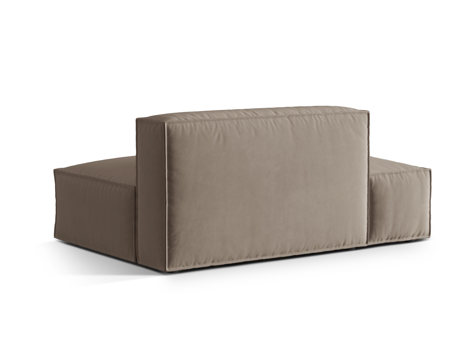 Velvet Left Modular Sofa, "Nuria", 3 Seats, 165x110x72