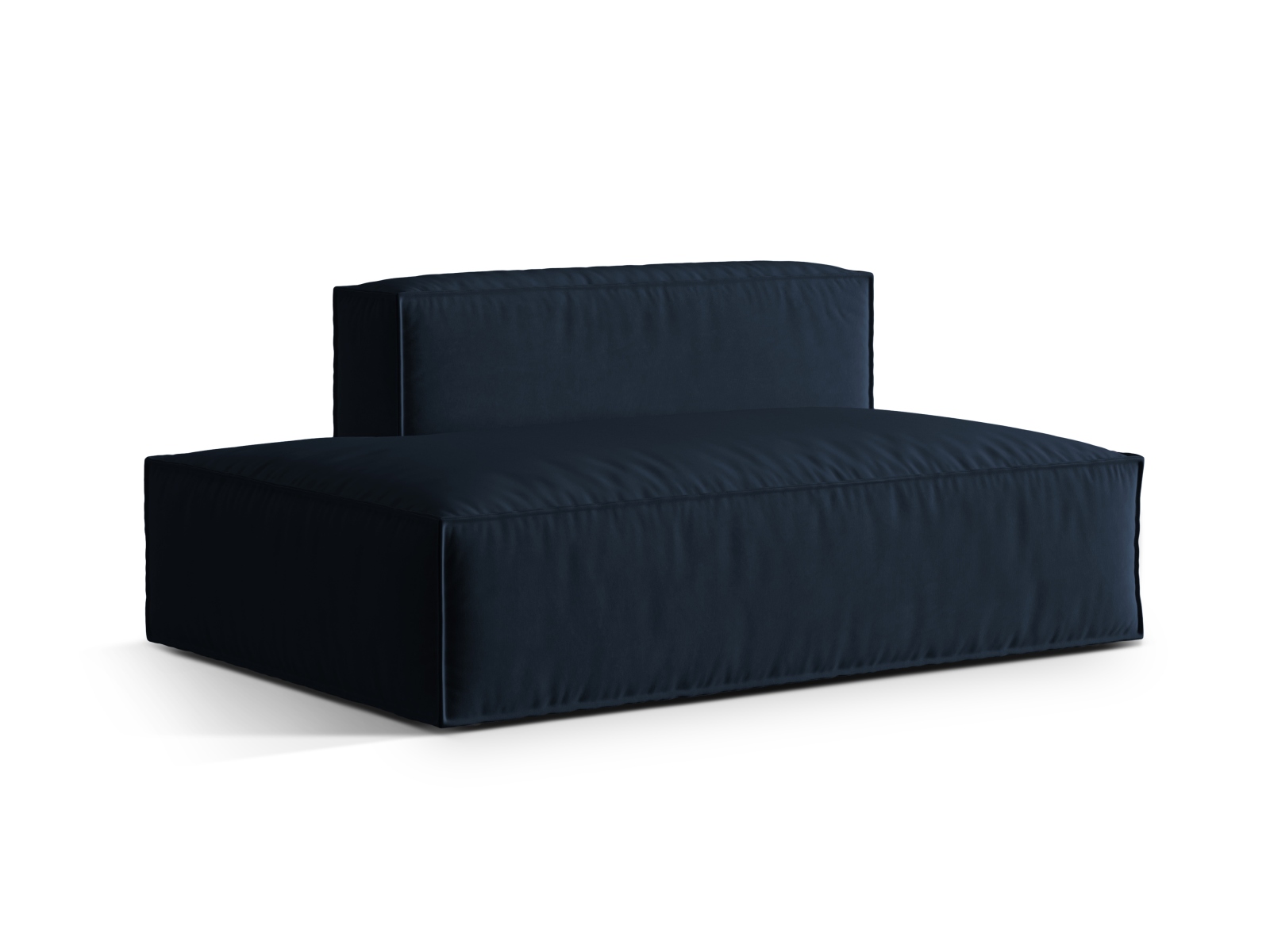 Velvet Left Modular Sofa, "Nuria", 3 Seats, 165x110x72