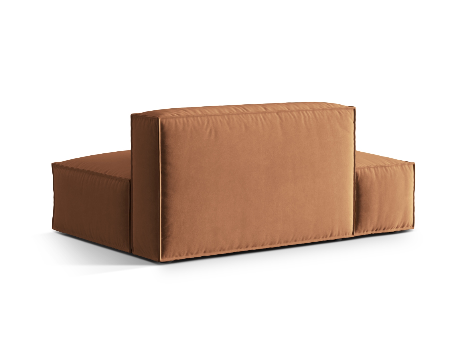 Velvet Left Modular Sofa, "Nuria", 3 Seats, 165x110x72