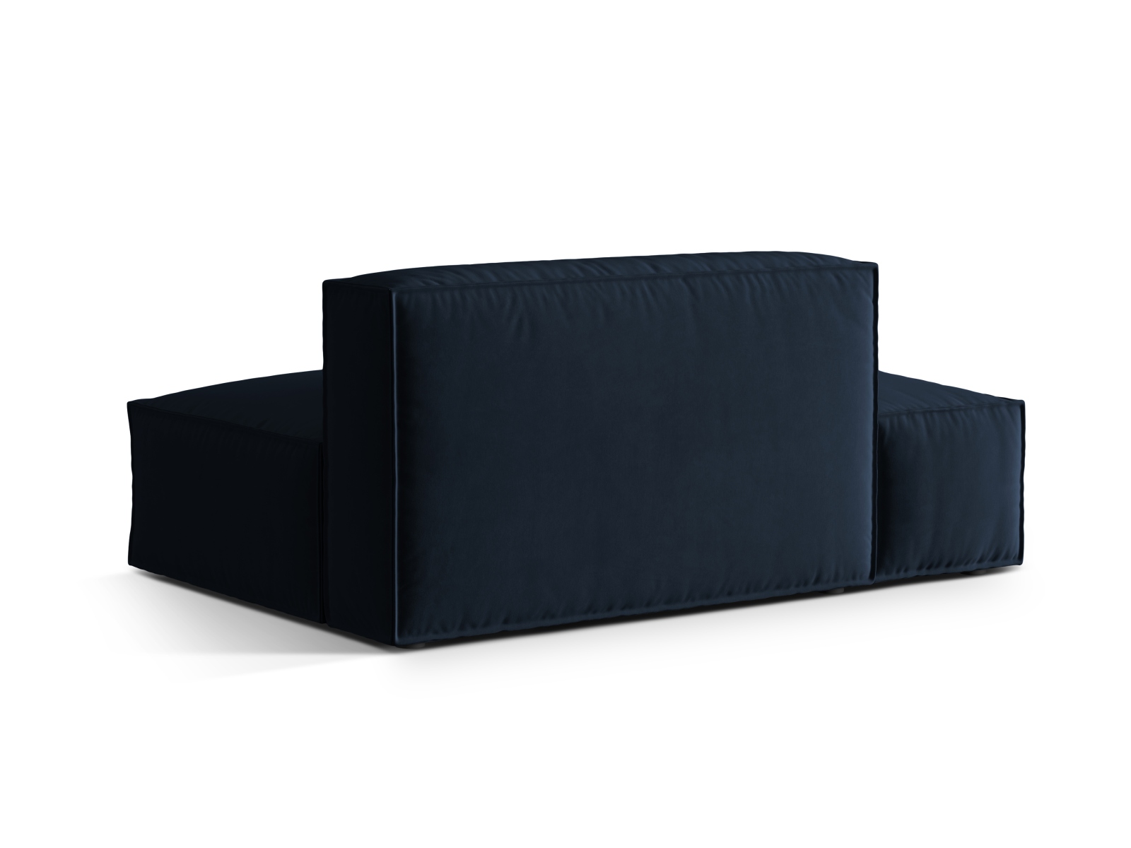 Velvet Left Modular Sofa, "Nuria", 3 Seats, 165x110x72