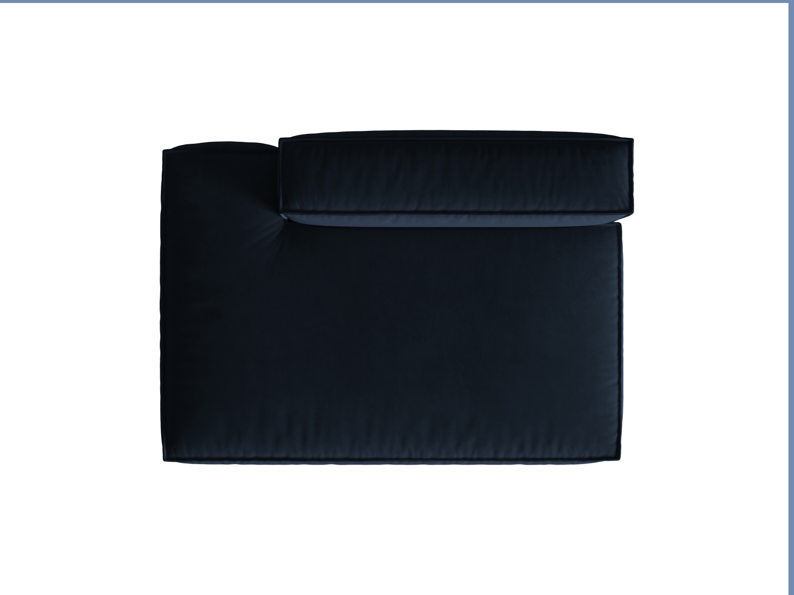 Velvet Left Modular Sofa, "Nuria", 3 Seats, 165x110x72