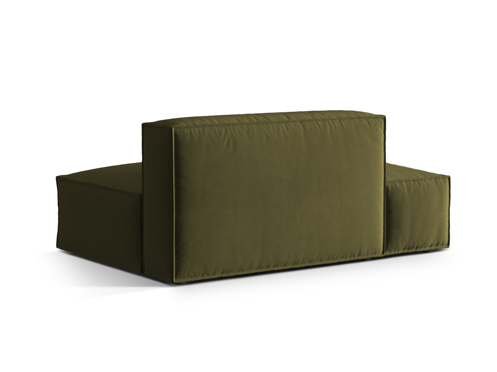 Velvet Left Modular Sofa, "Nuria", 3 Seats, 165x110x72