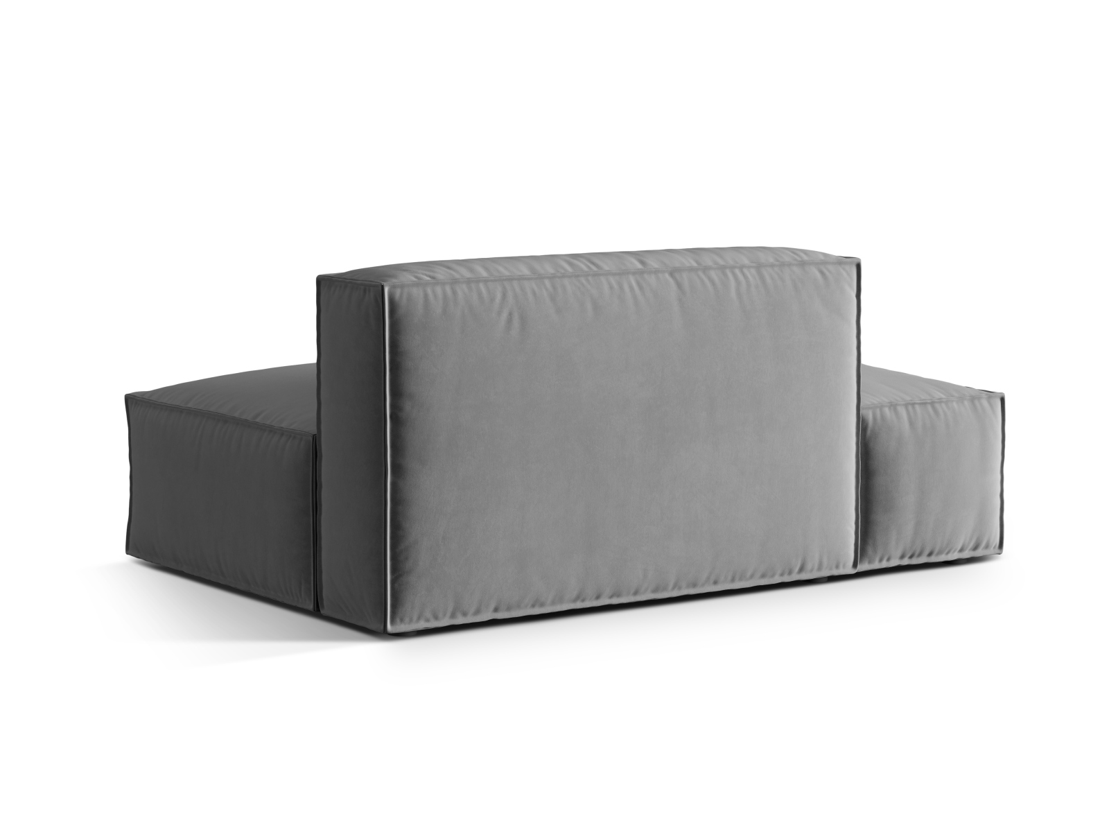 Velvet Left Modular Sofa, "Nuria", 3 Seats, 165x110x72