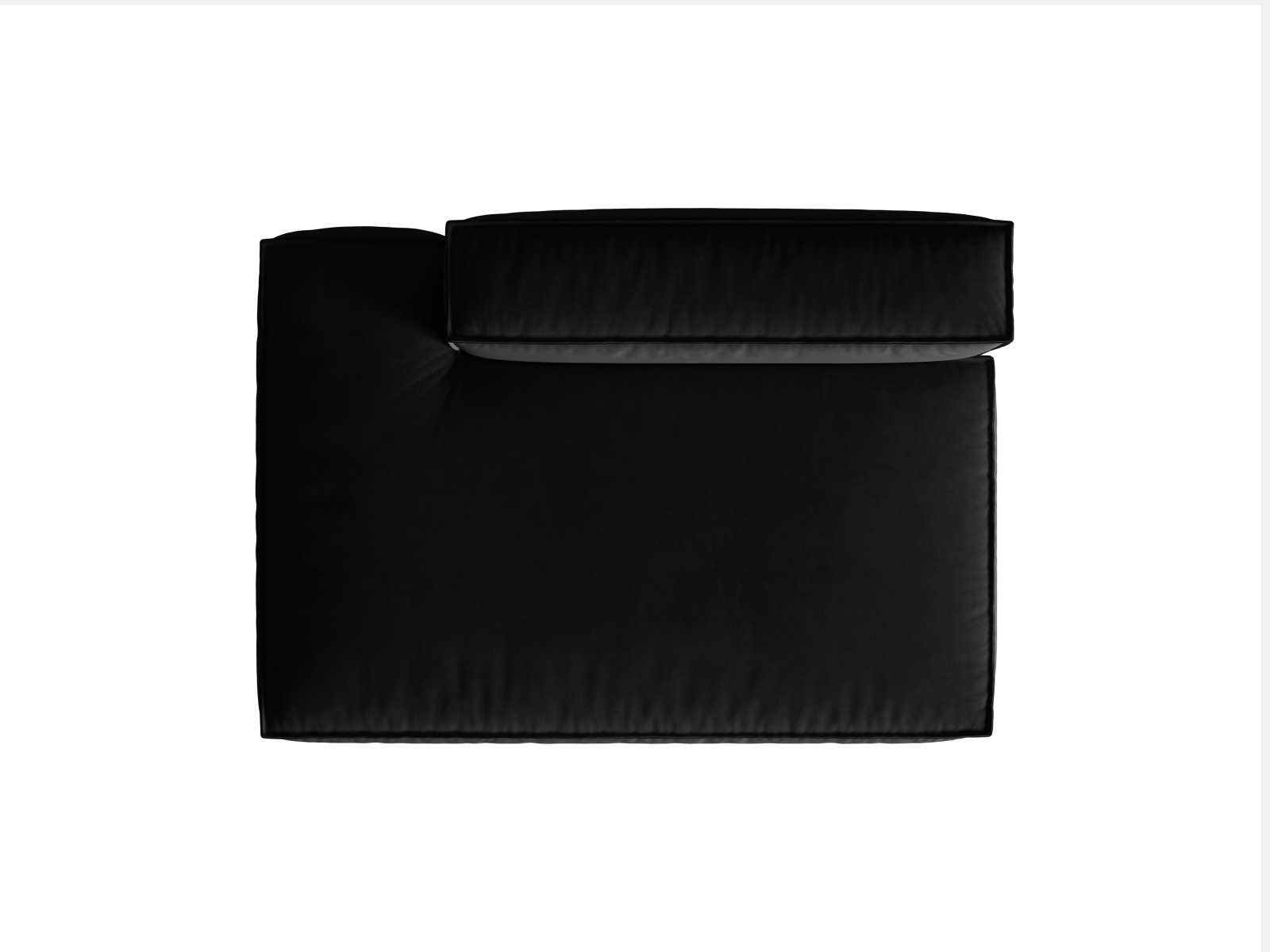Velvet Left Modular Sofa, "Nuria", 3 Seats, 165x110x72