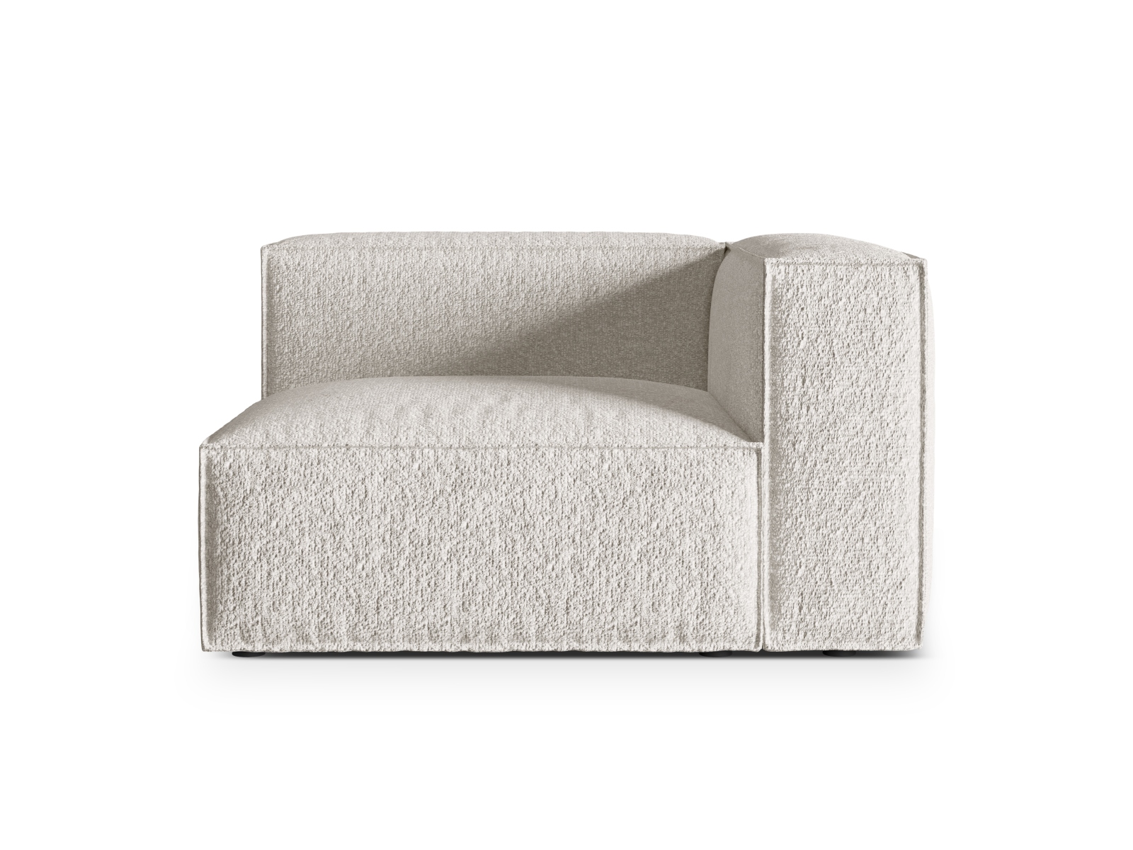 Boucle Right Modular Sofa, "Nuria", 1 Seat, 125x110x72