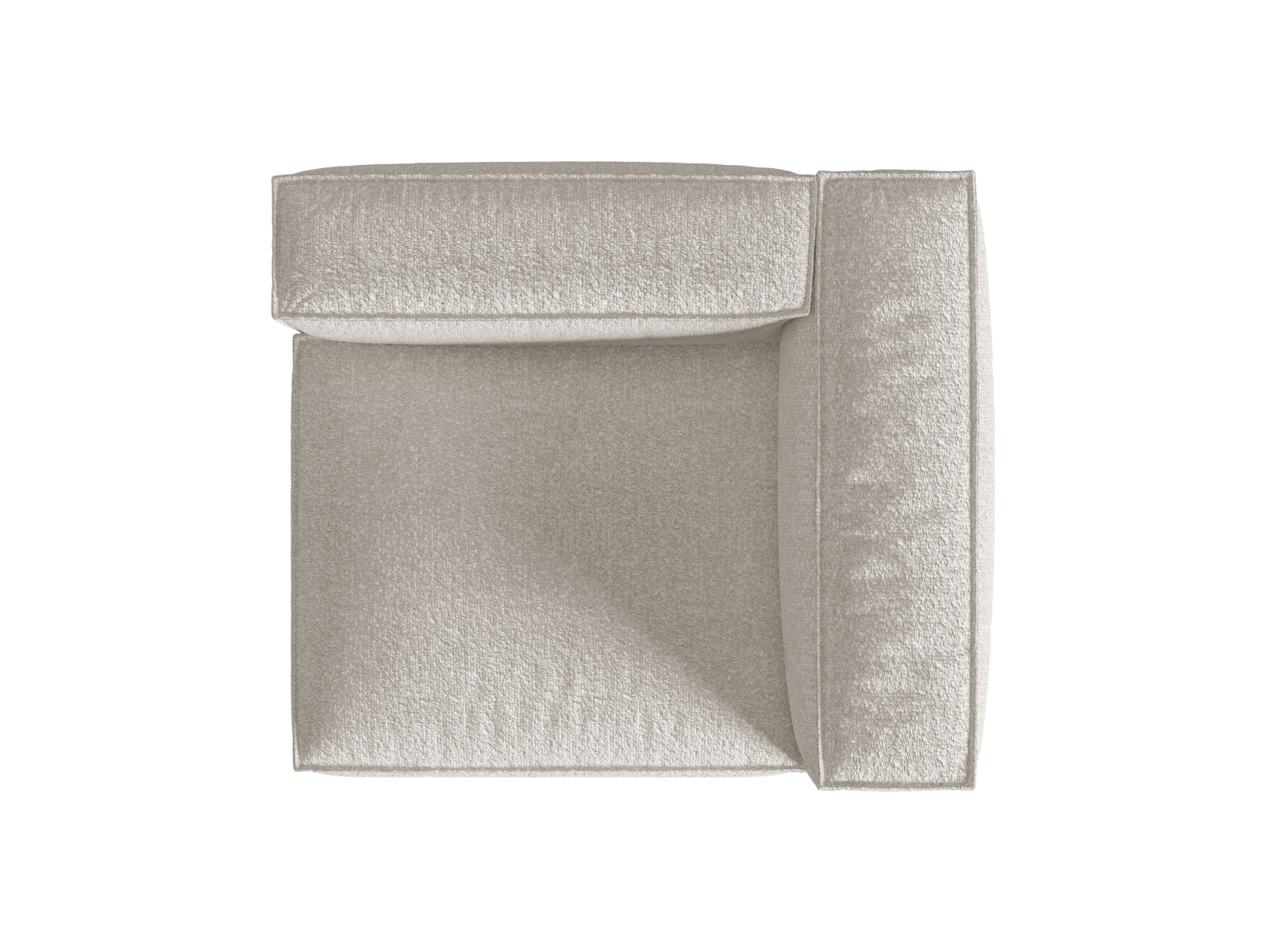 Boucle Right Modular Sofa, "Nuria", 1 Seat, 125x110x72