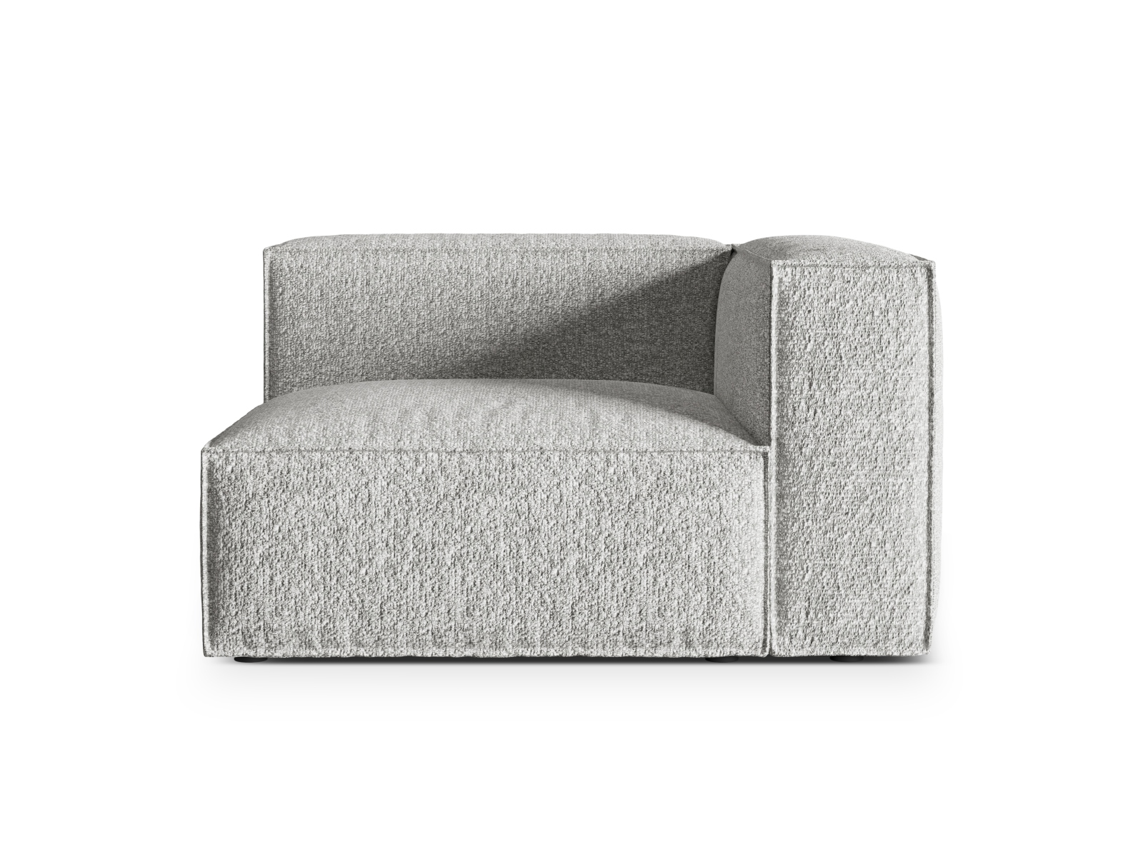 Boucle Right Modular Sofa, "Nuria", 1 Seat, 125x110x72
