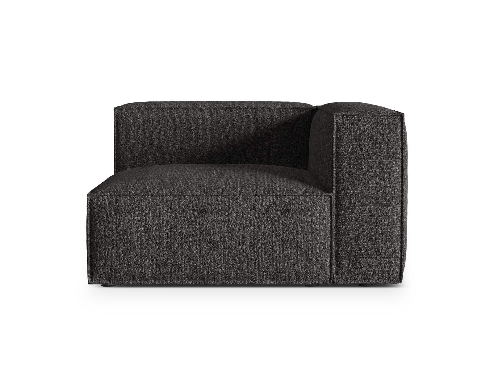 Boucle Right Modular Sofa, "Nuria", 1 Seat, 125x110x72