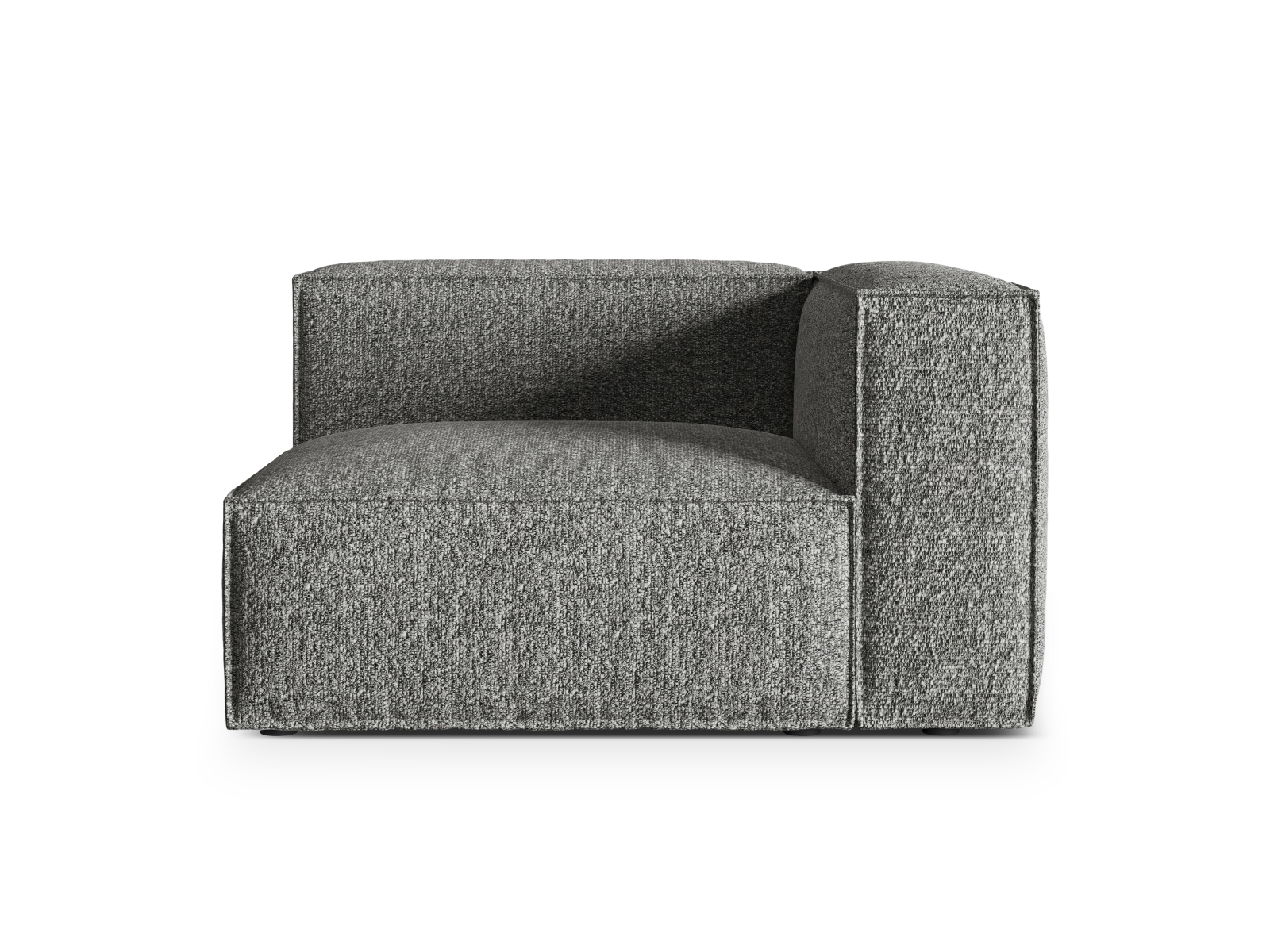 Boucle Right Modular Sofa, "Nuria", 1 Seat, 125x110x72