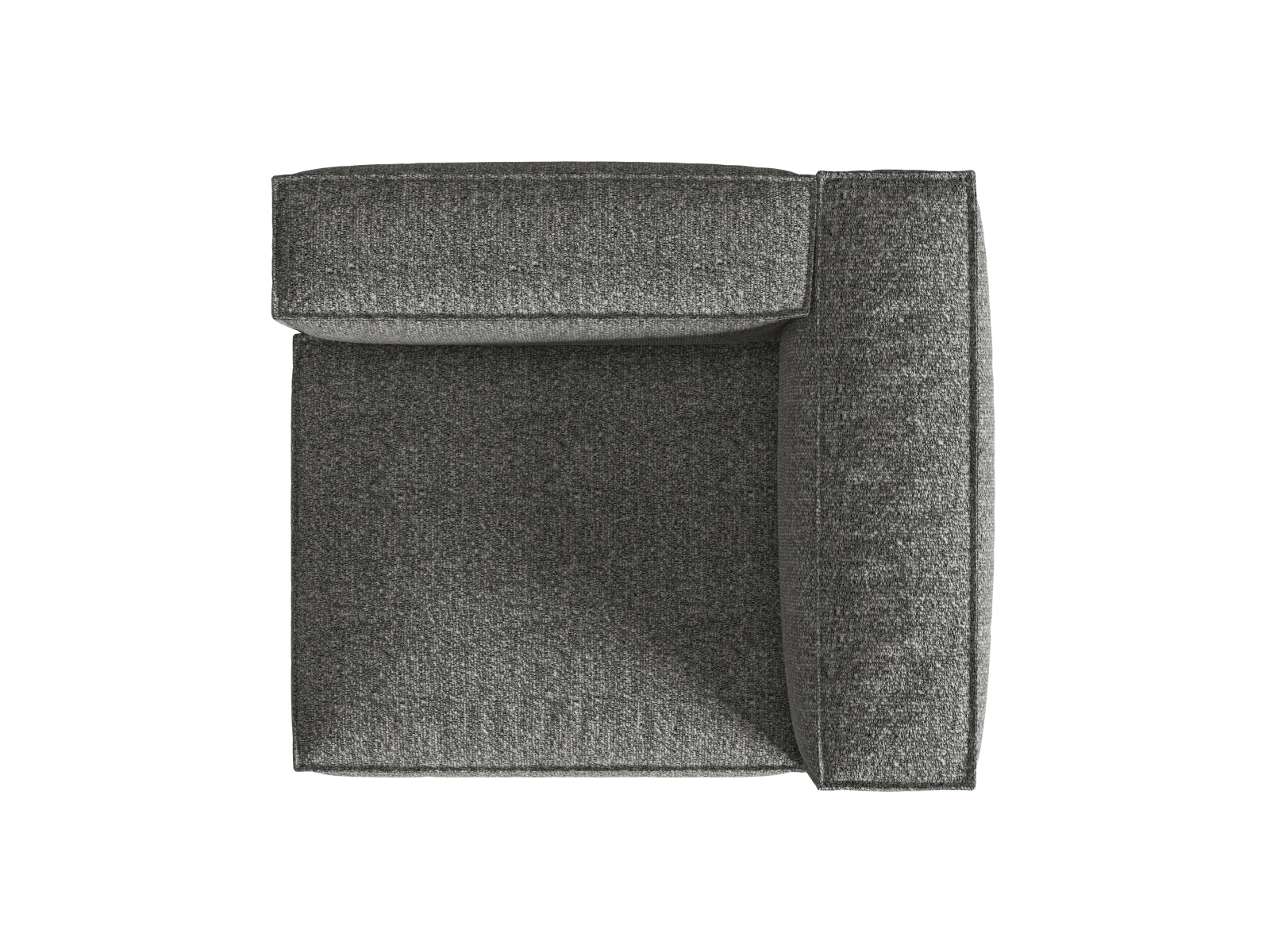 Boucle Right Modular Sofa, "Nuria", 1 Seat, 125x110x72