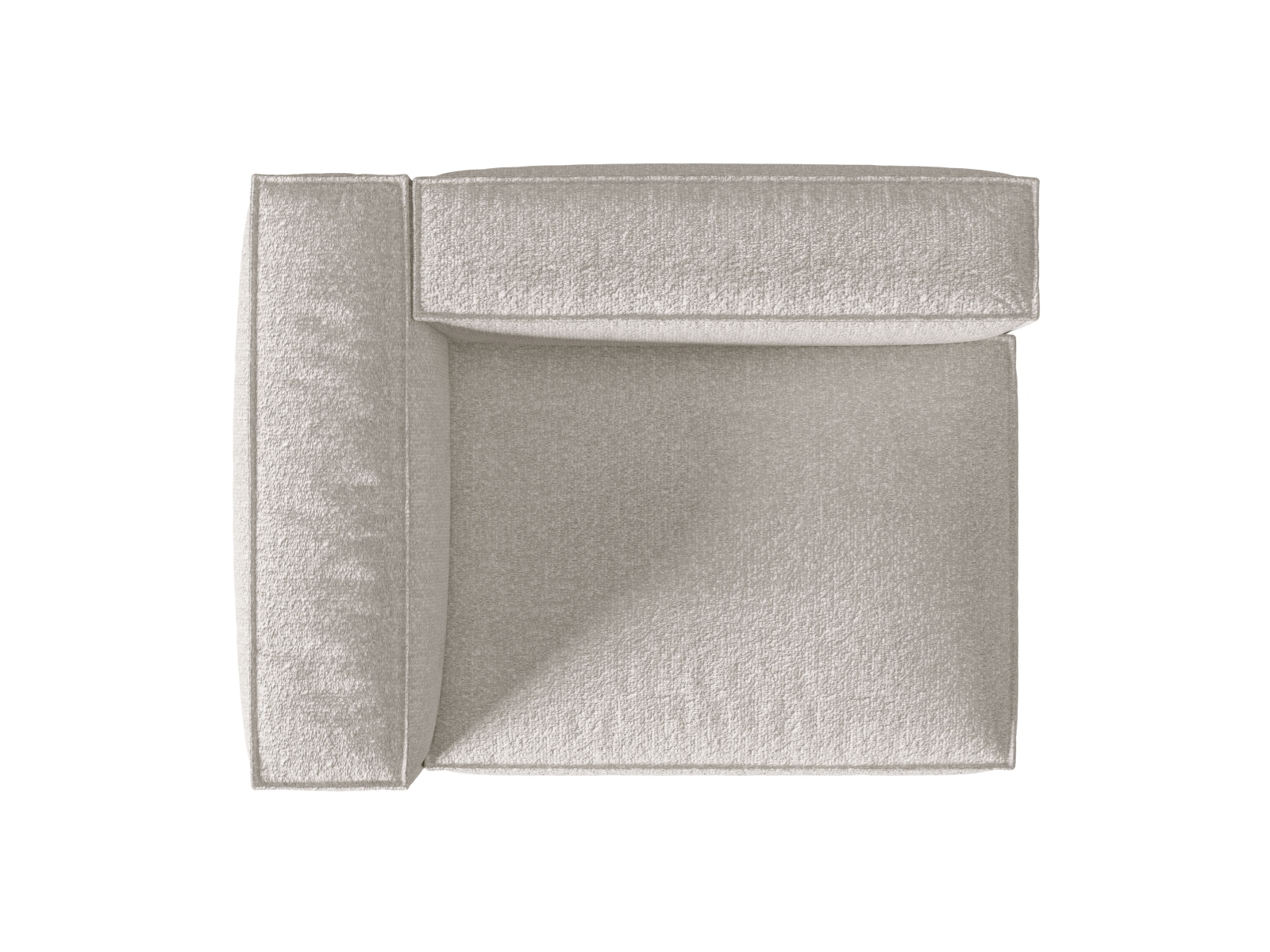 Boucle Left Modular Sofa, "Nuria", 2 Seats, 145x110x72