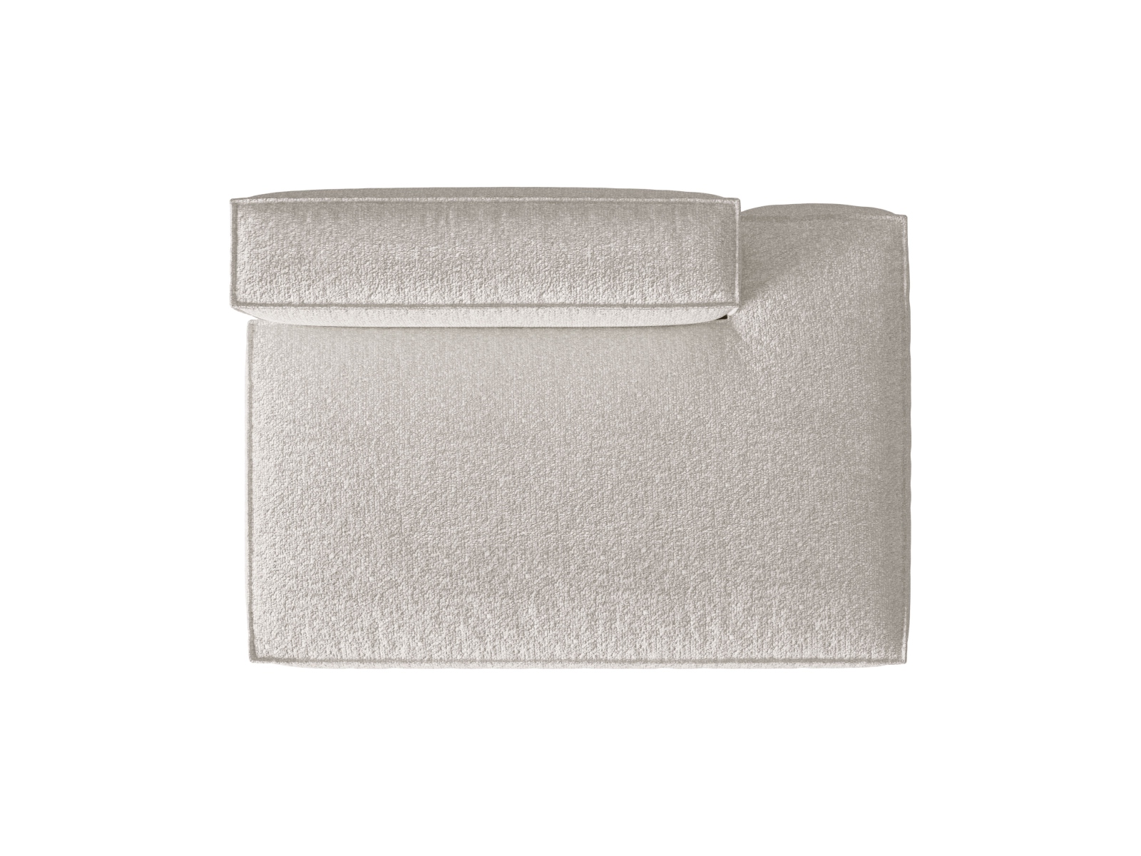 Boucle Right Modular Sofa, "Nuria", 3 Seats, 165x110x72
