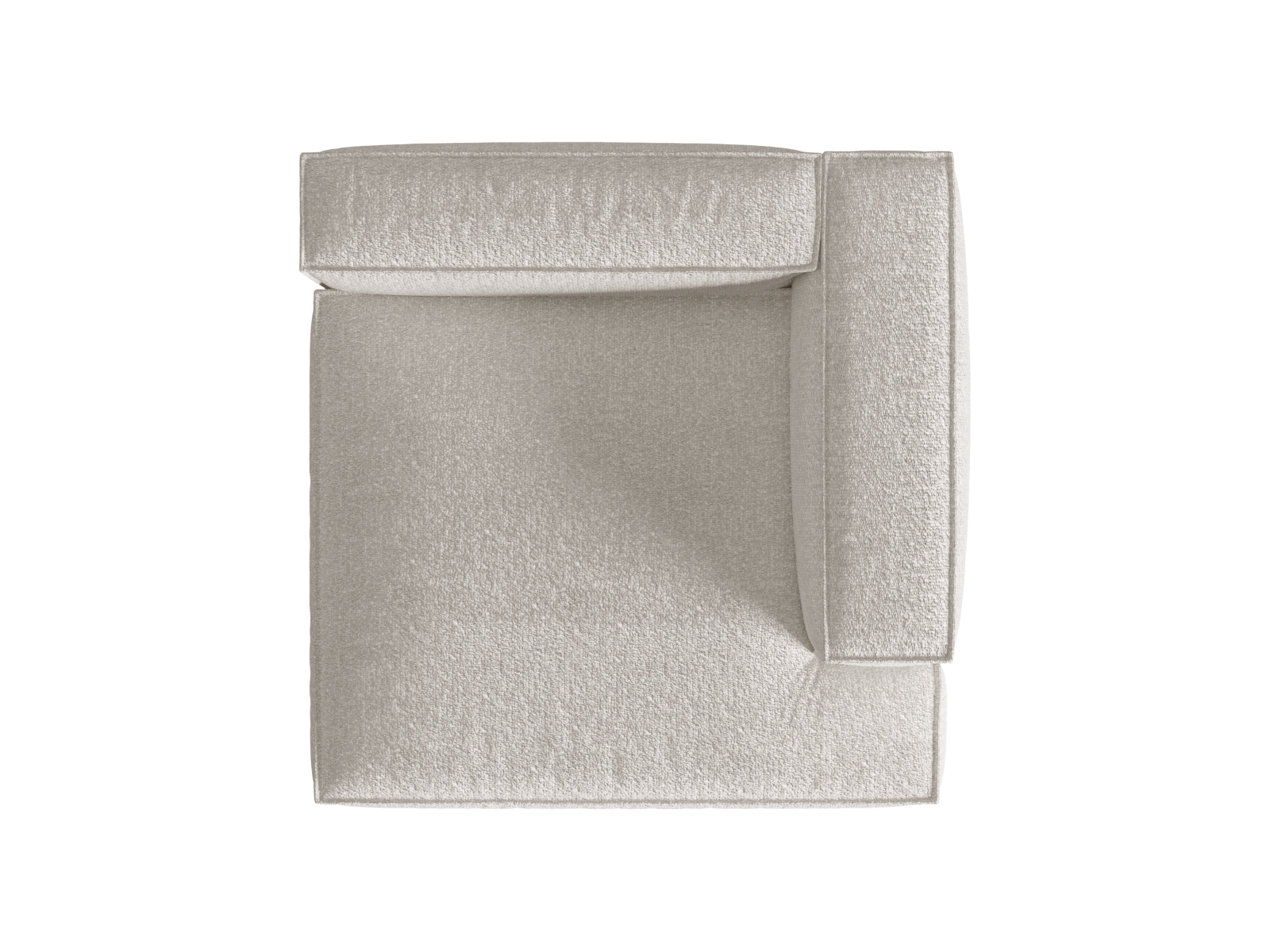Boucle Chaise Longue Right, "Nuria", 1 Seat, 127x147x72