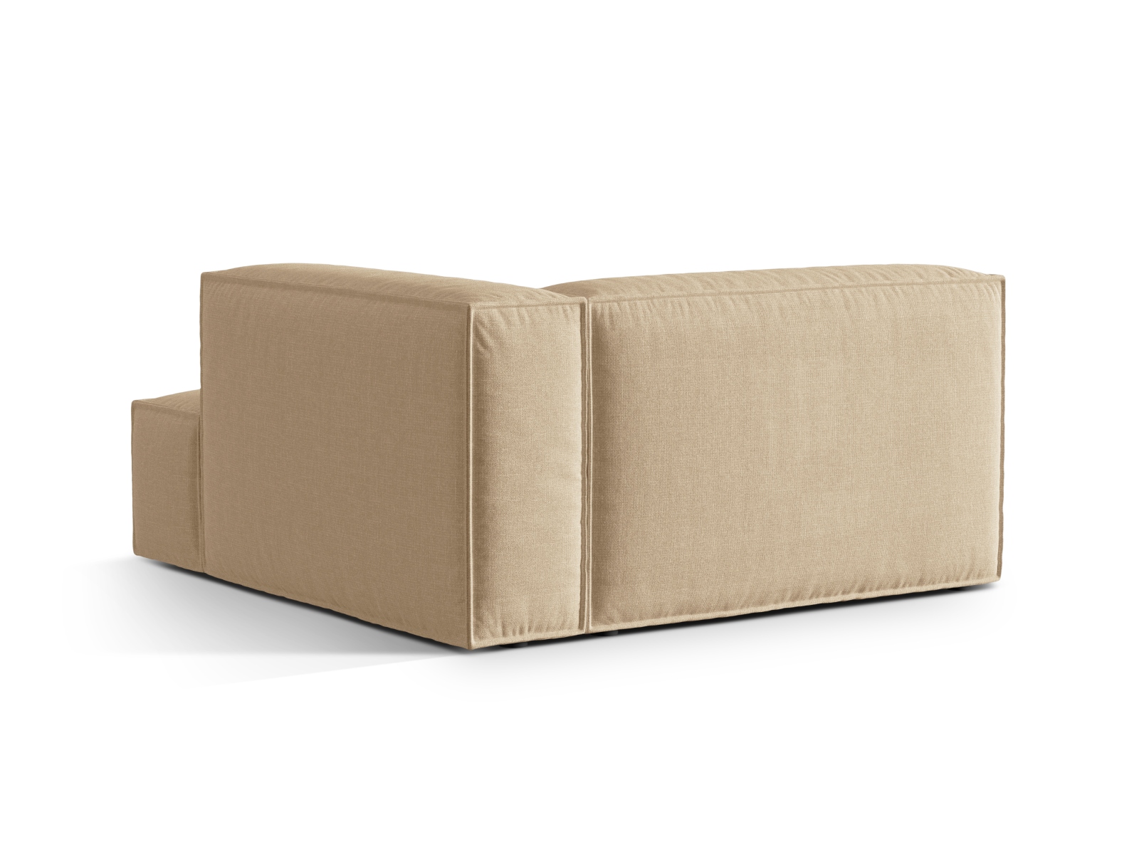Velvet Chaise Longue Right, "Nuria", 1 Seat, 147x147x72