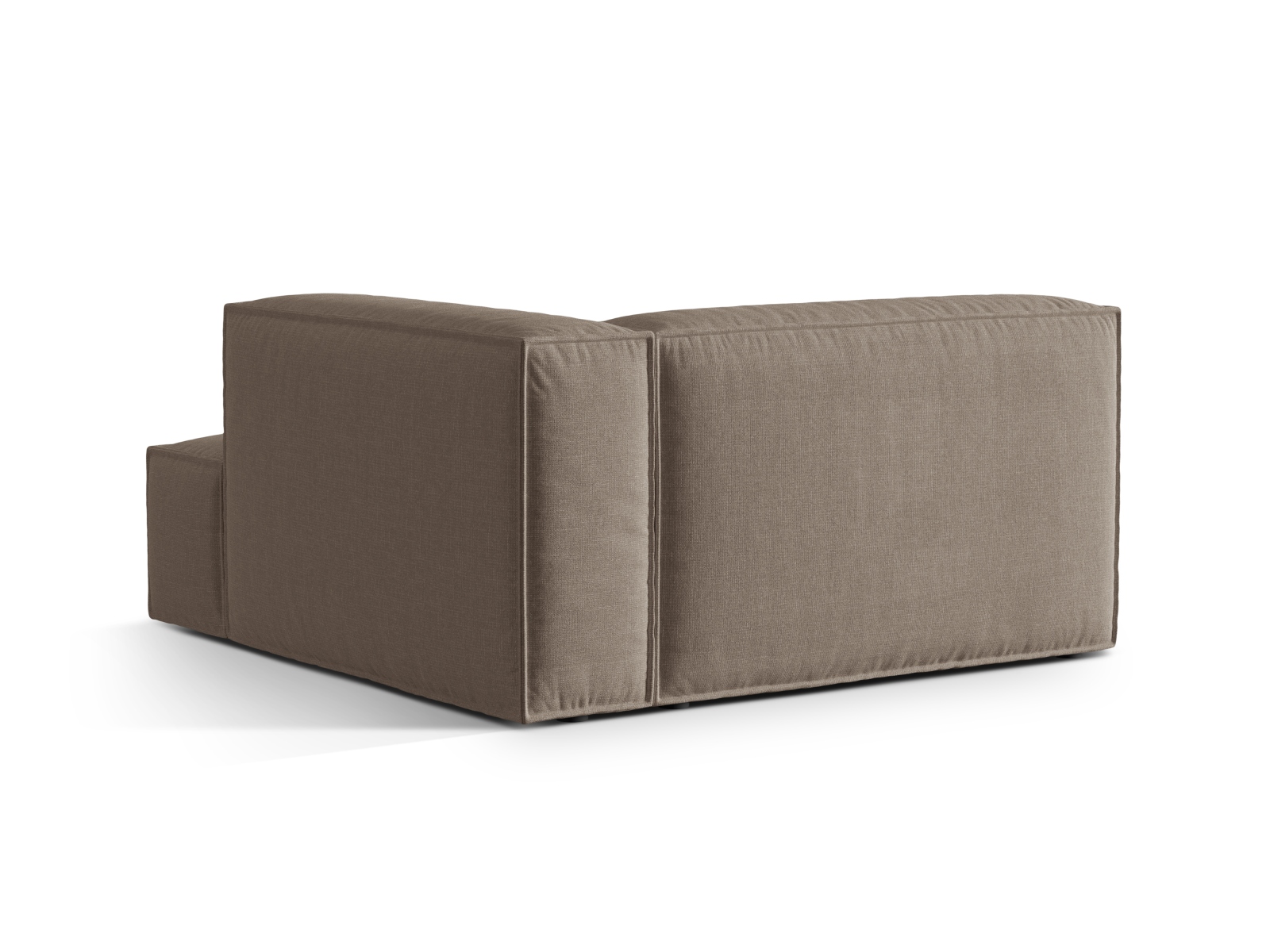 Velvet Chaise Longue Right, "Nuria", 1 Seat, 147x147x72