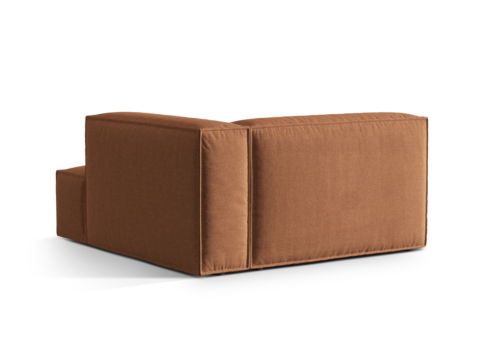 Velvet Chaise Longue Right, "Nuria", 1 Seat, 147x147x72