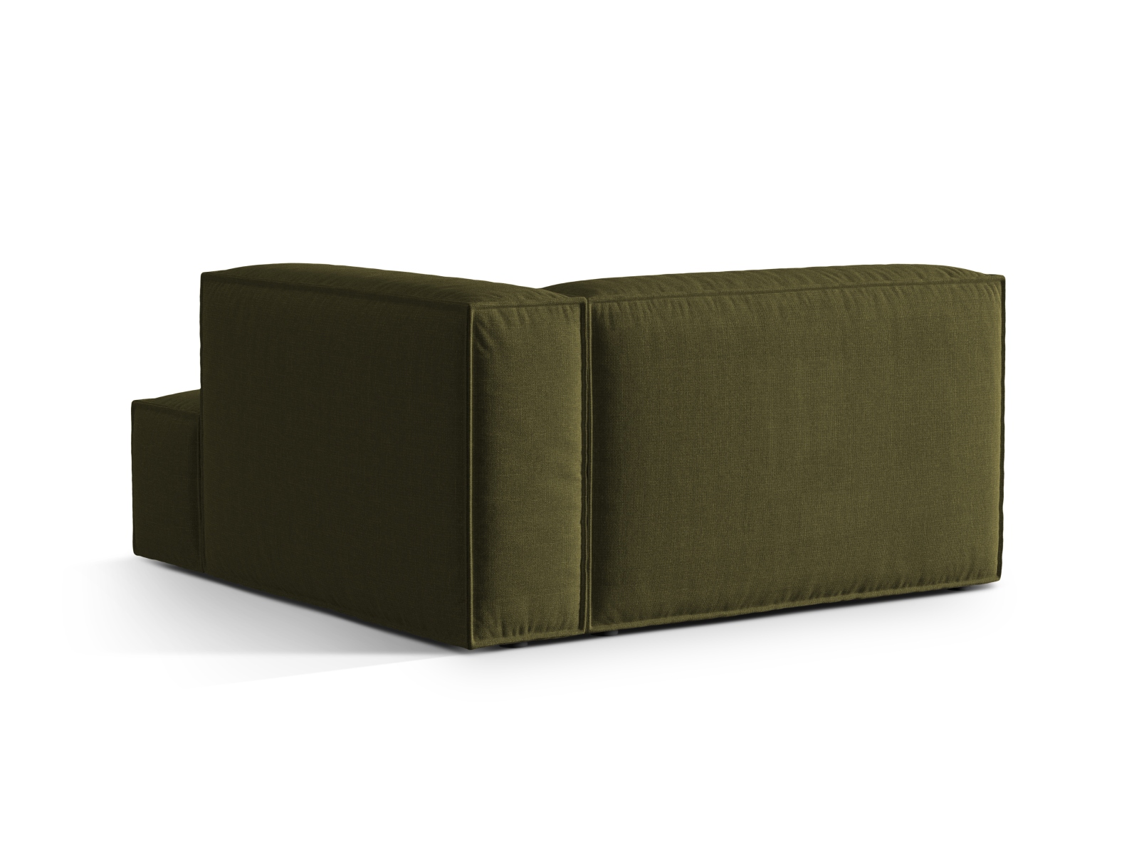 Velvet Chaise Longue Right, "Nuria", 1 Seat, 147x147x72