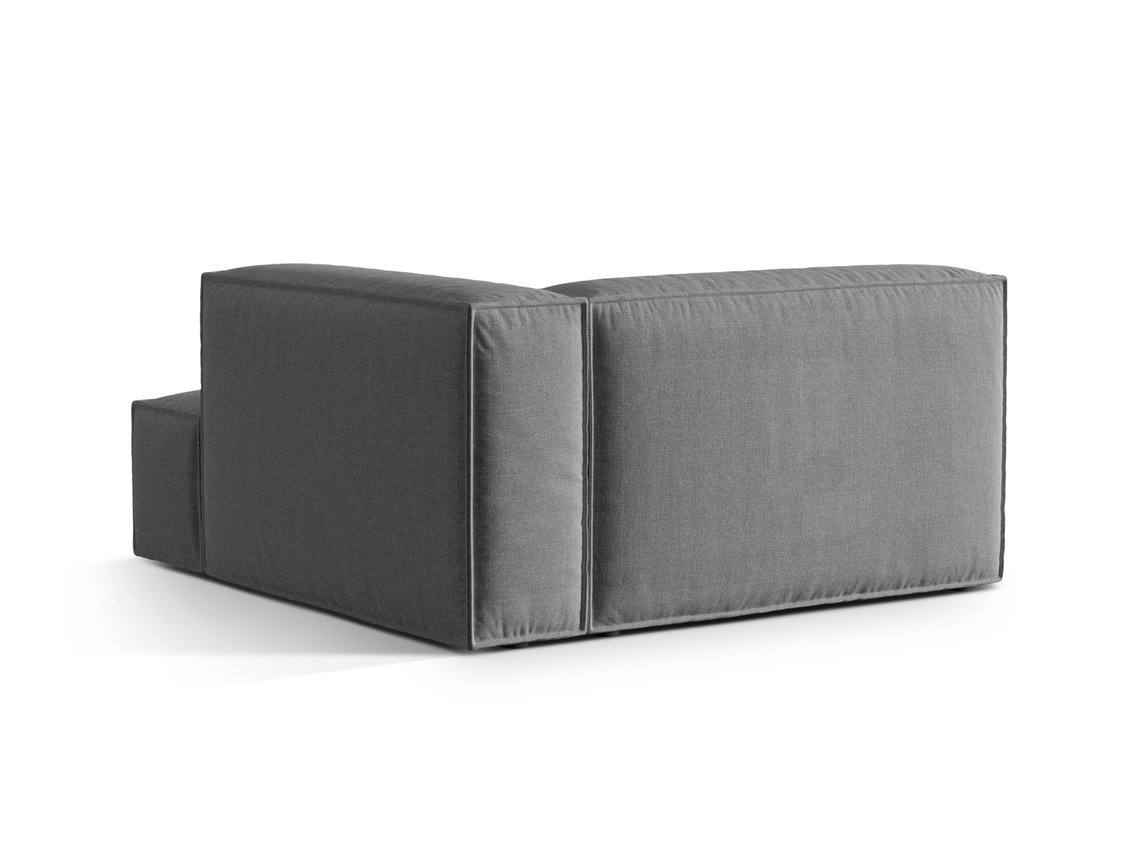 Velvet Chaise Longue Right, "Nuria", 1 Seat, 147x147x72