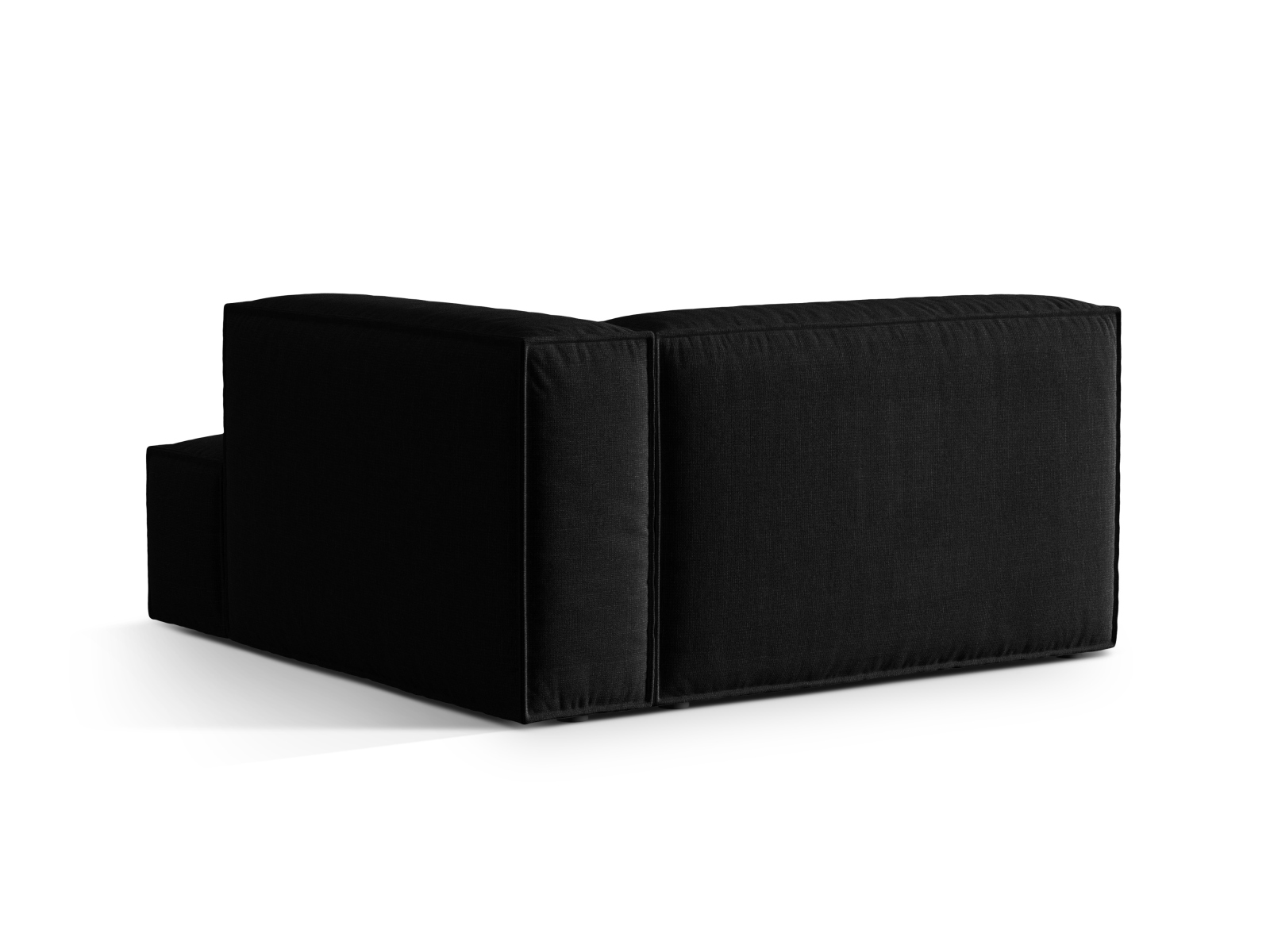 Velvet Chaise Longue Right, "Nuria", 1 Seat, 147x147x72