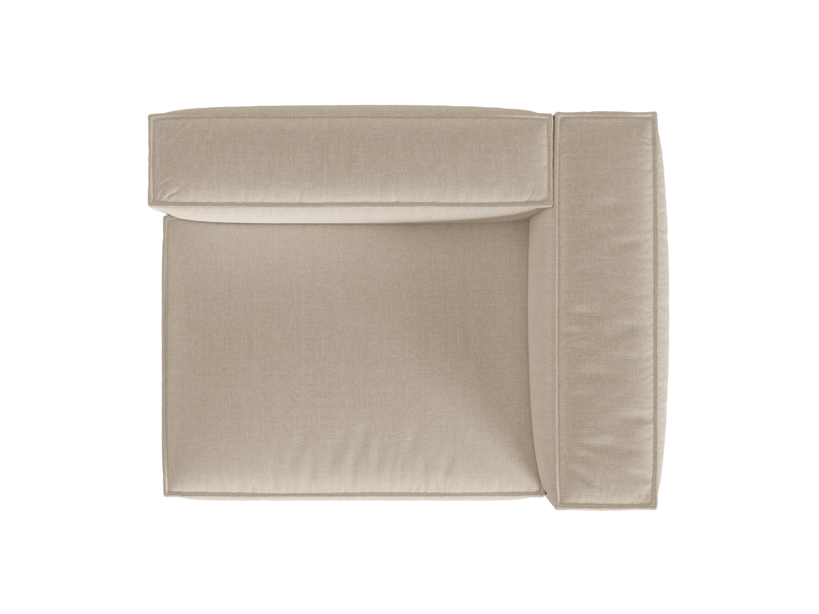 Right Modular Sofa, "Nuria", 2 Seats, 145x110x72