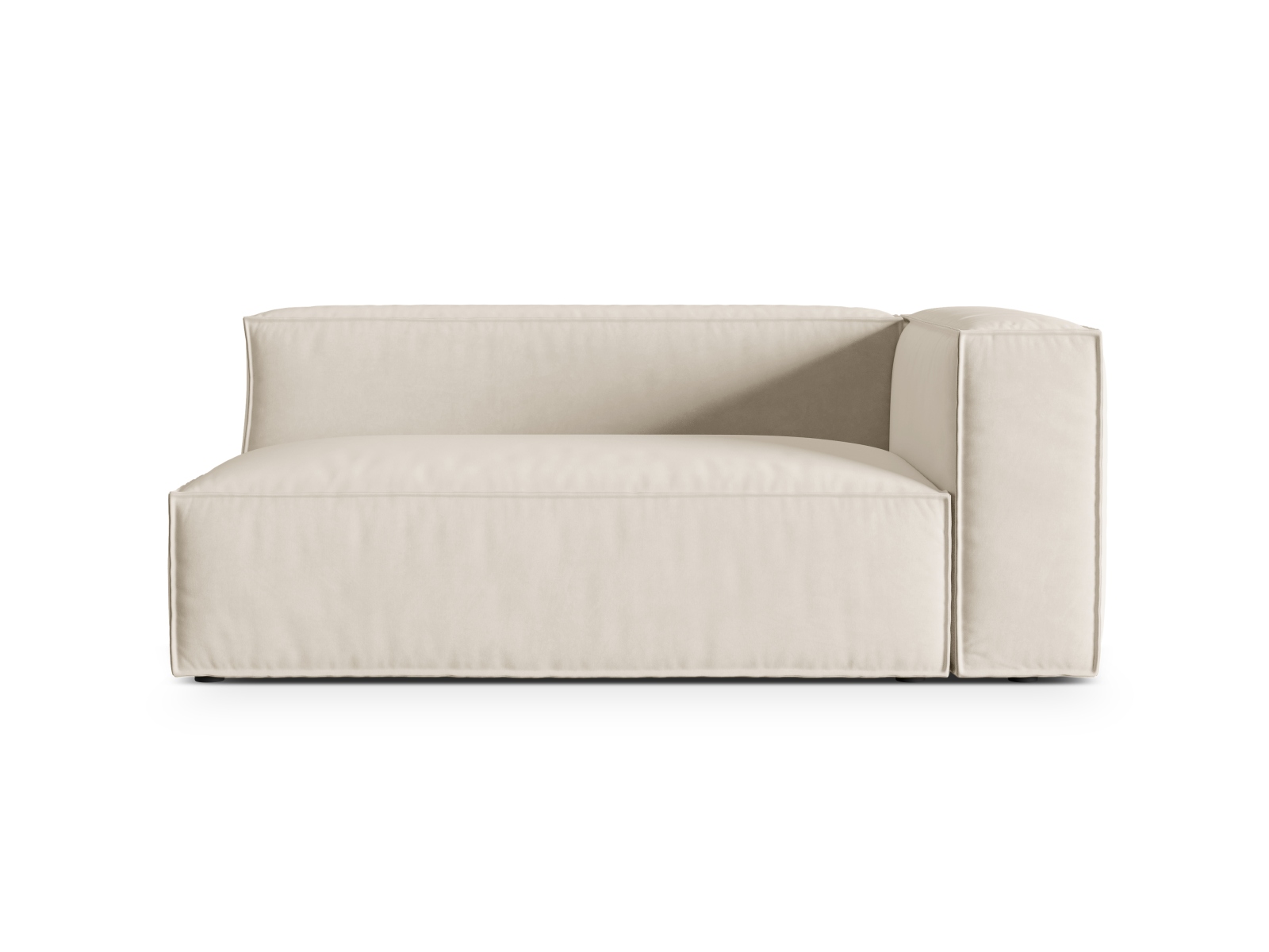 Velvet Right Modular Sofa, "Nuria", 3 Seats, 185x110x72