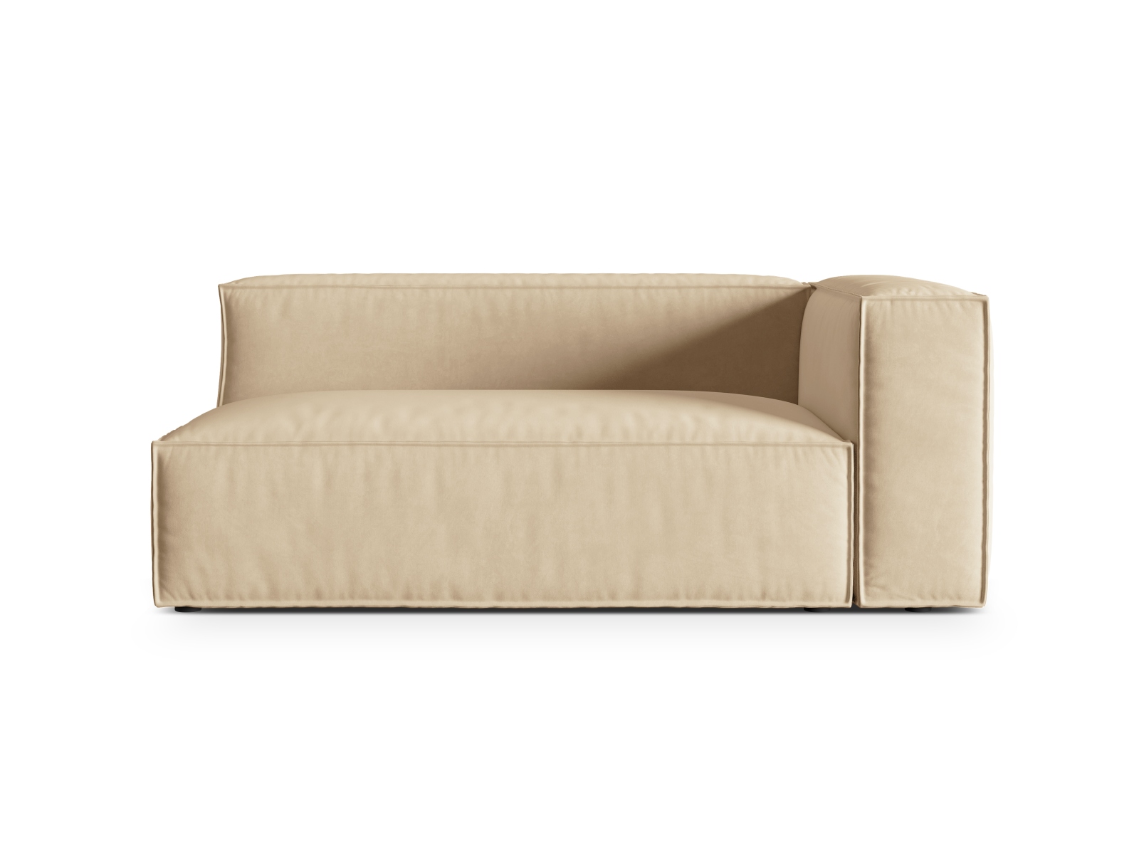 Velvet Right Modular Sofa, "Nuria", 3 Seats, 185x110x72
