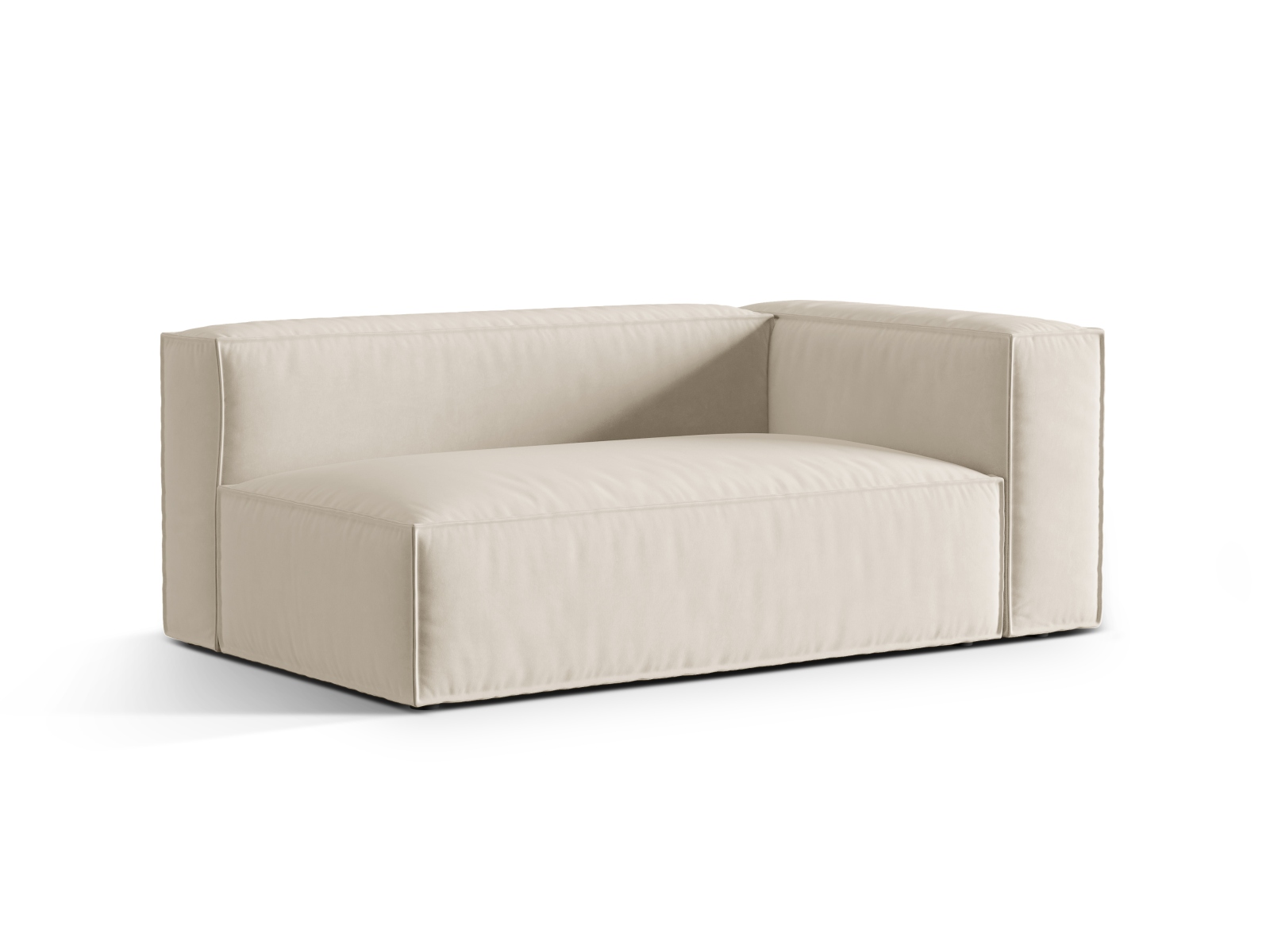 Velvet Right Modular Sofa, "Nuria", 3 Seats, 185x110x72