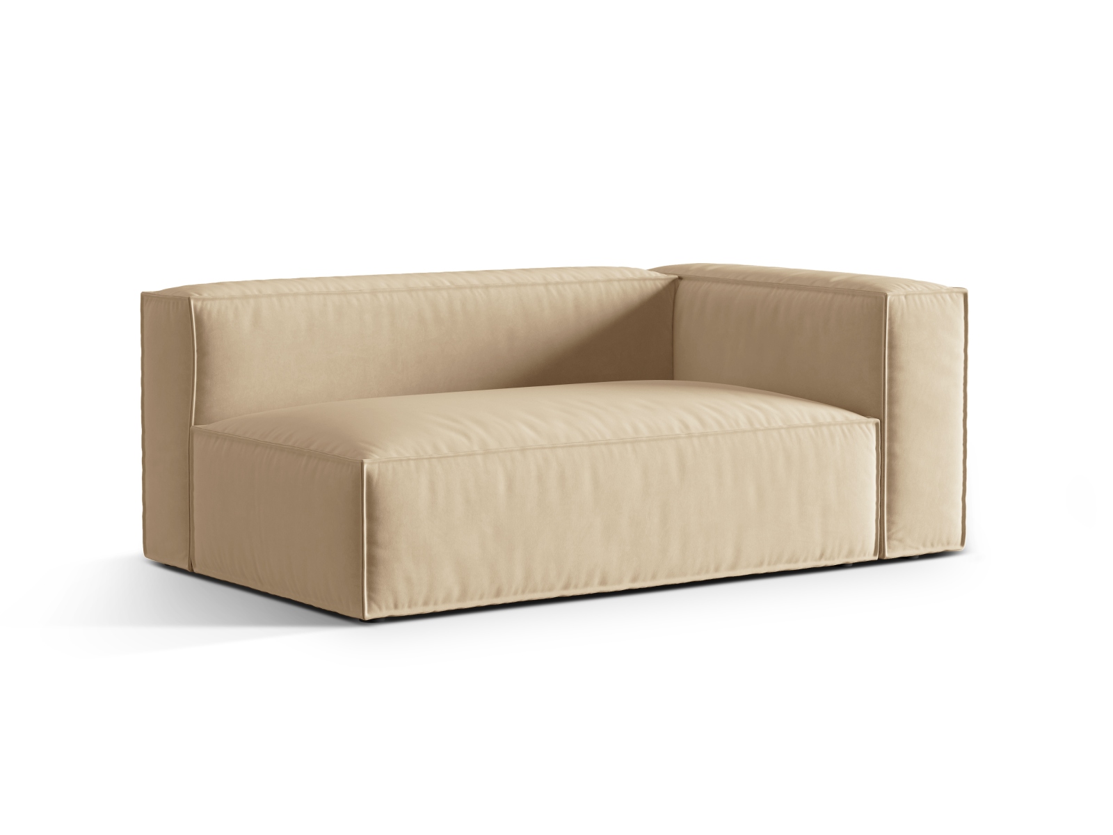 Velvet Right Modular Sofa, "Nuria", 3 Seats, 185x110x72