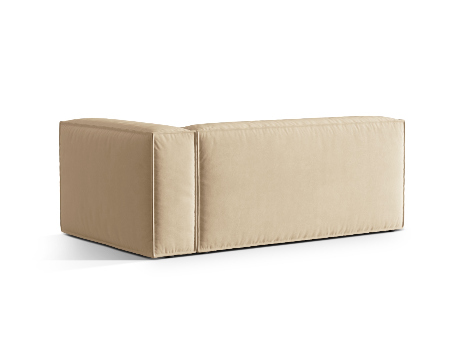 Velvet Right Modular Sofa, "Nuria", 3 Seats, 185x110x72