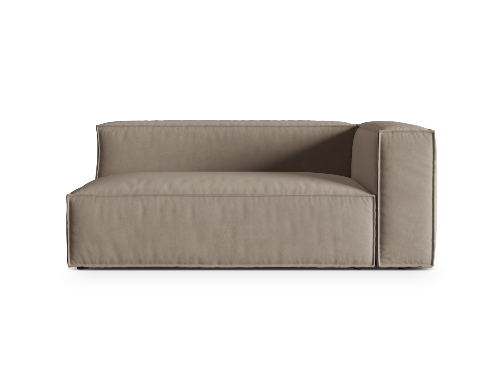 Velvet Right Modular Sofa, "Nuria", 3 Seats, 185x110x72