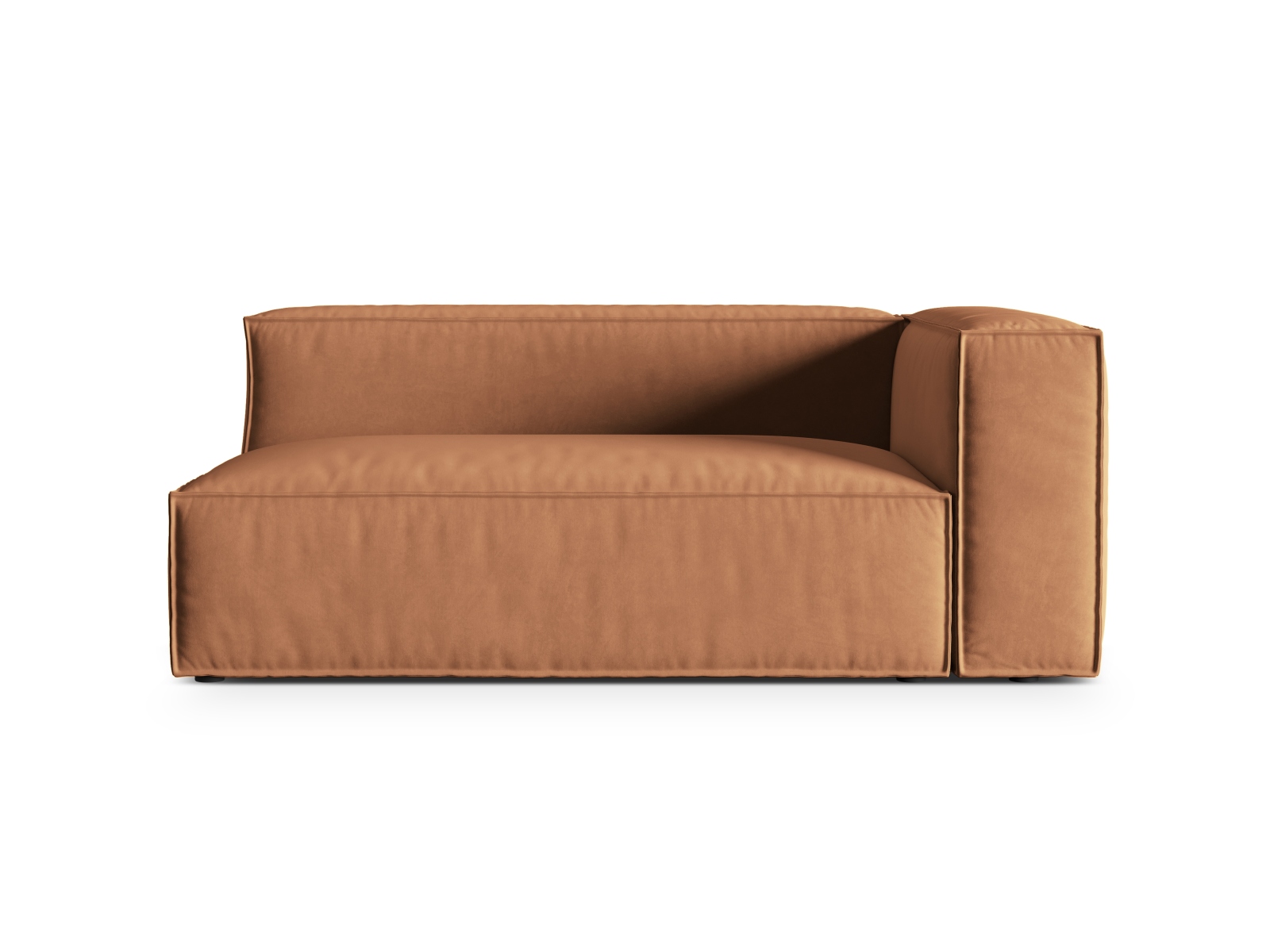 Velvet Right Modular Sofa, "Nuria", 3 Seats, 185x110x72