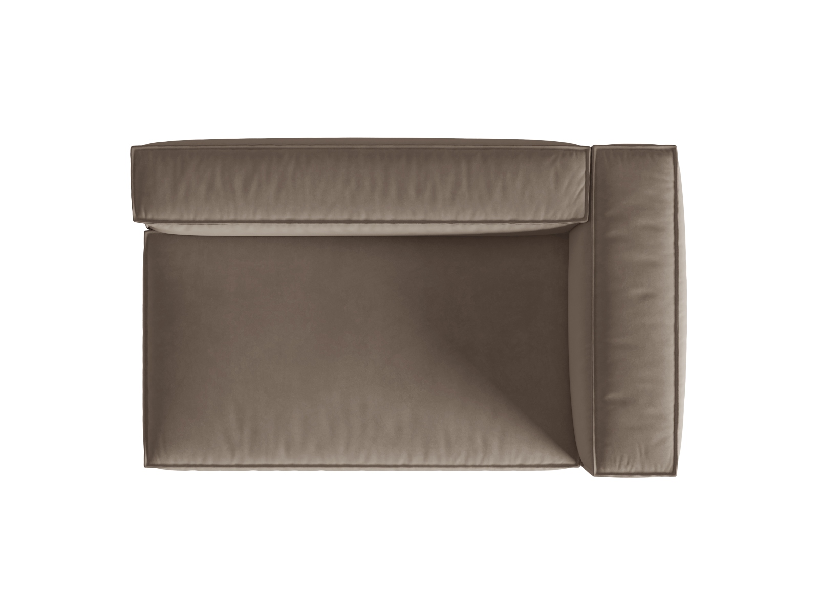 Velvet Right Modular Sofa, "Nuria", 3 Seats, 185x110x72