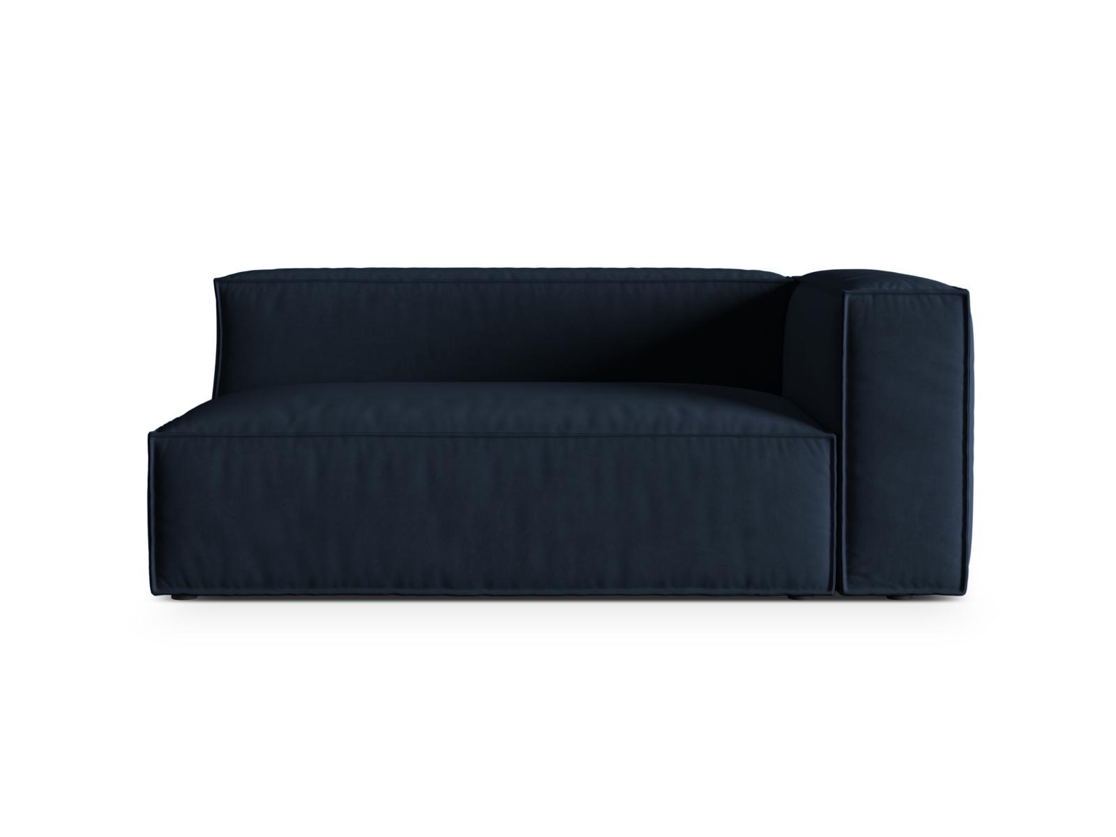 Velvet Right Modular Sofa, "Nuria", 3 Seats, 185x110x72
