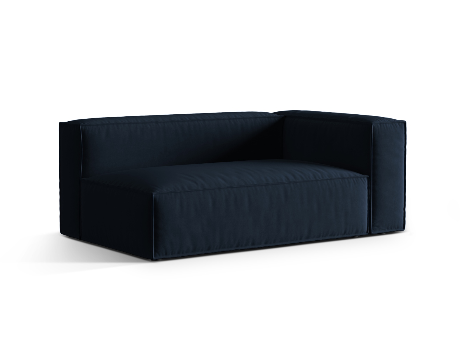Velvet Right Modular Sofa, "Nuria", 3 Seats, 185x110x72