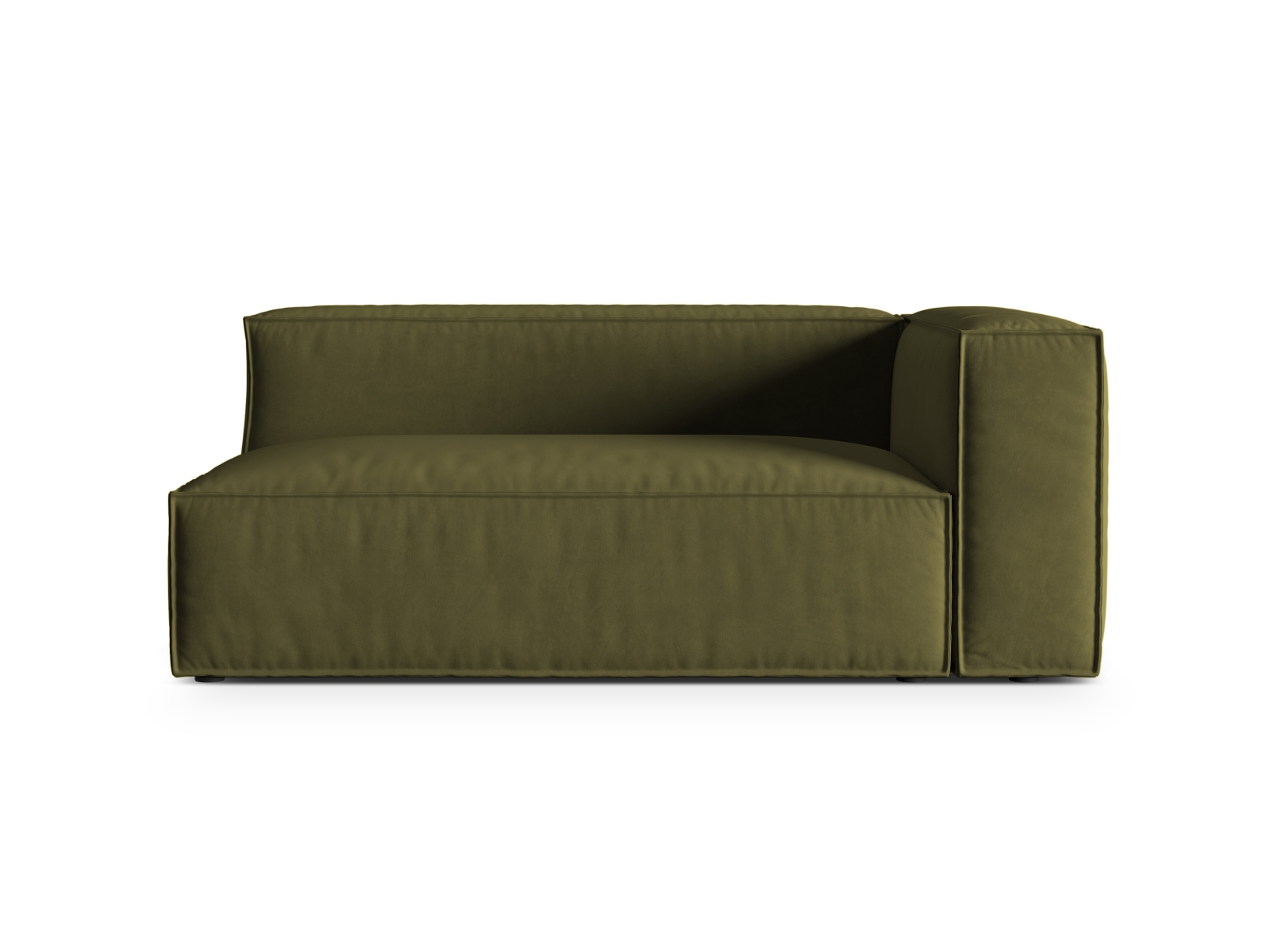 Velvet Right Modular Sofa, "Nuria", 3 Seats, 185x110x72