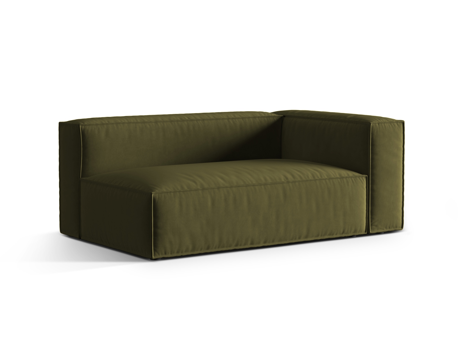 Velvet Right Modular Sofa, "Nuria", 3 Seats, 185x110x72