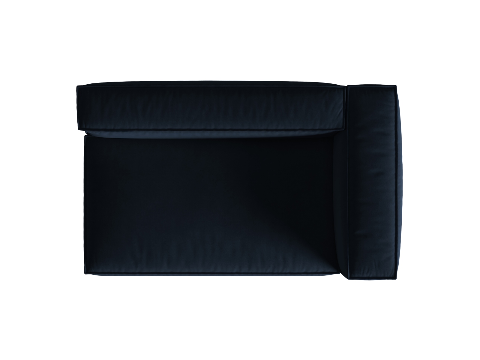 Velvet Right Modular Sofa, "Nuria", 3 Seats, 185x110x72