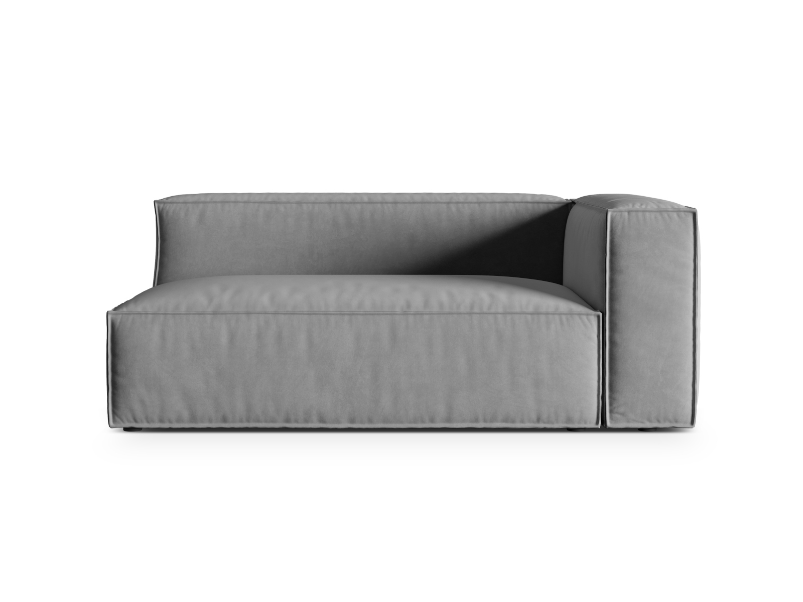 Velvet Right Modular Sofa, "Nuria", 3 Seats, 185x110x72