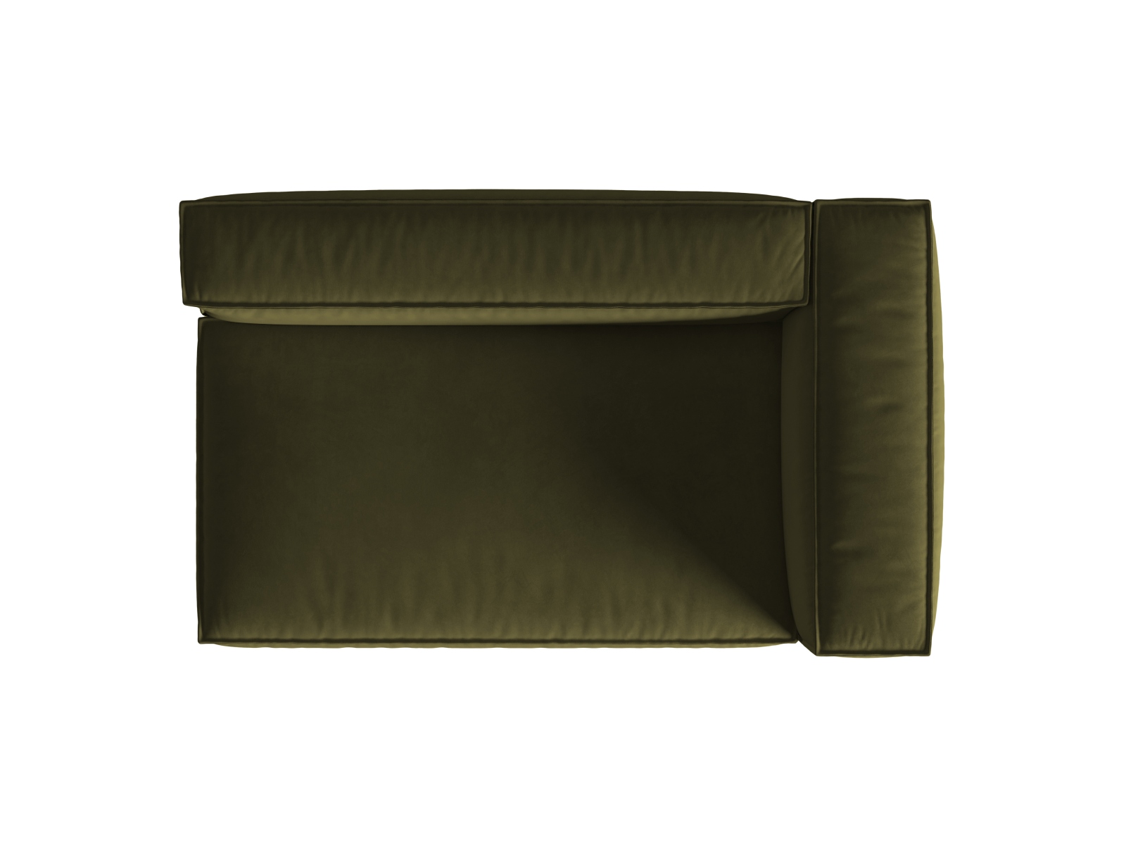 Velvet Right Modular Sofa, "Nuria", 3 Seats, 185x110x72