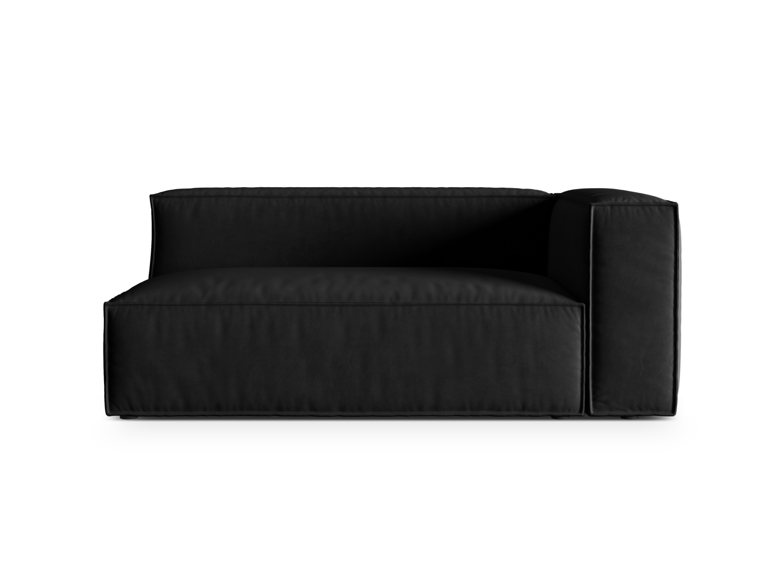 Velvet Right Modular Sofa, "Nuria", 3 Seats, 185x110x72