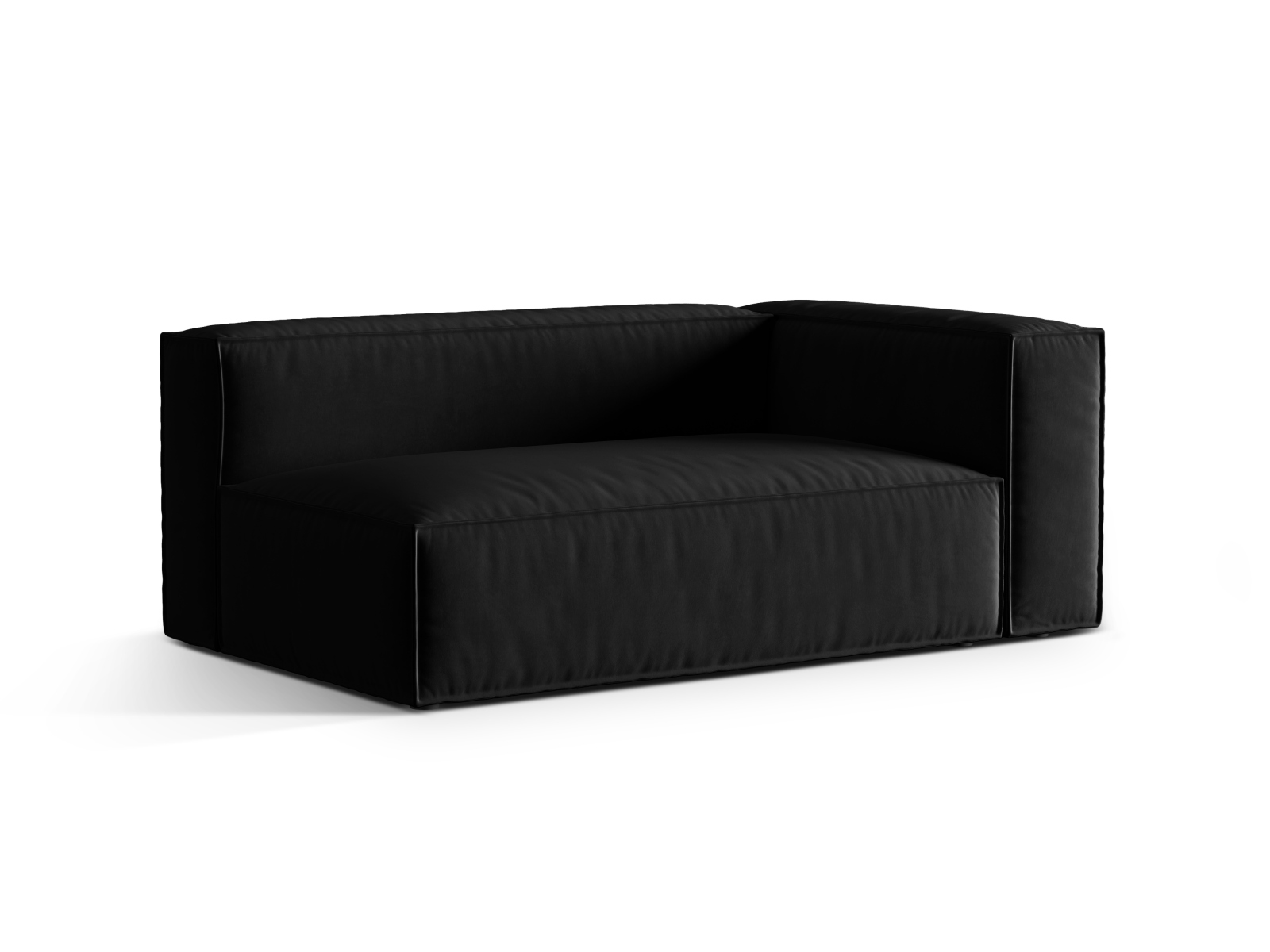 Velvet Right Modular Sofa, "Nuria", 3 Seats, 185x110x72