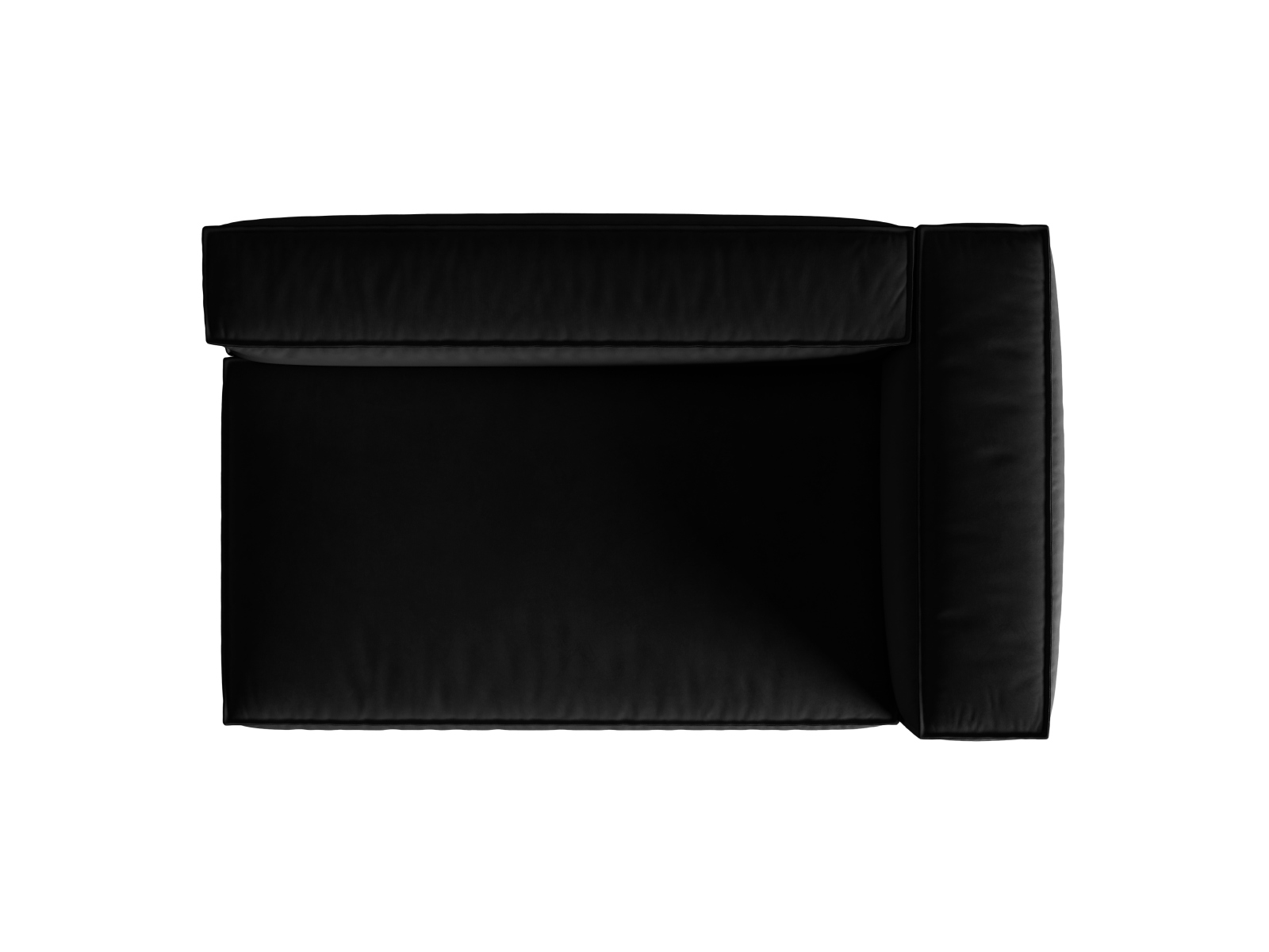 Velvet Right Modular Sofa, "Nuria", 3 Seats, 185x110x72