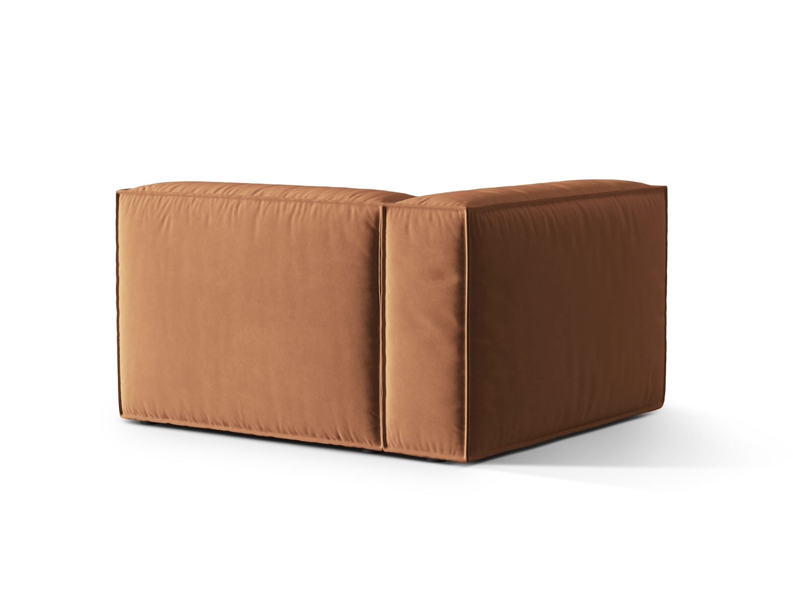 Velvet Left Modular Sofa, "Nuria", 1 Seat, 125x110x72