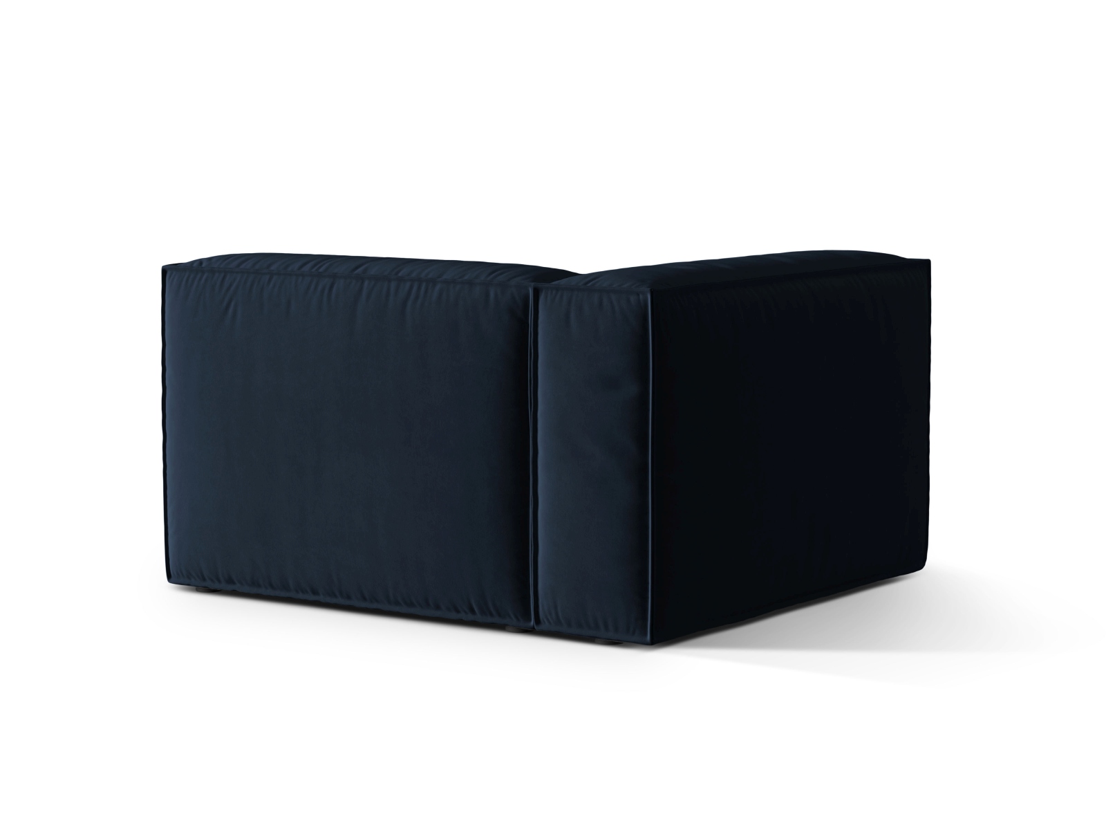 Velvet Left Modular Sofa, "Nuria", 1 Seat, 125x110x72
