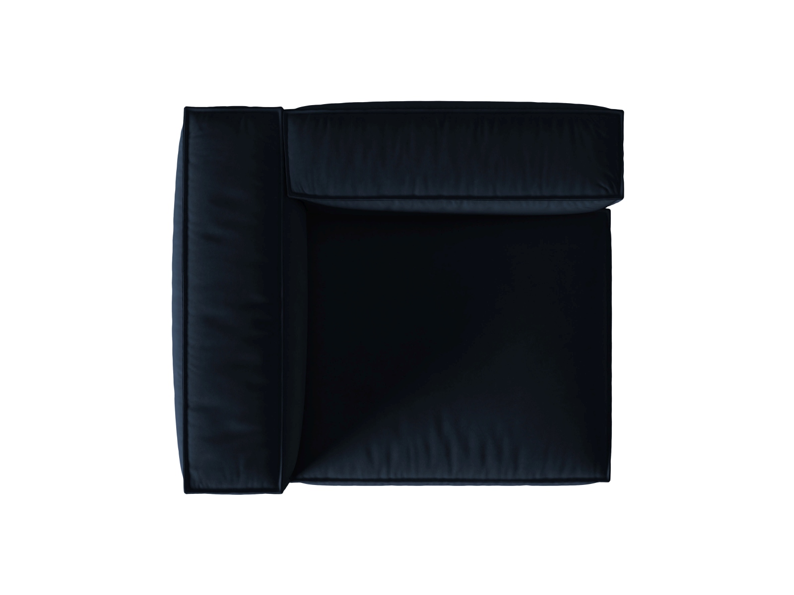 Velvet Left Modular Sofa, "Nuria", 1 Seat, 125x110x72