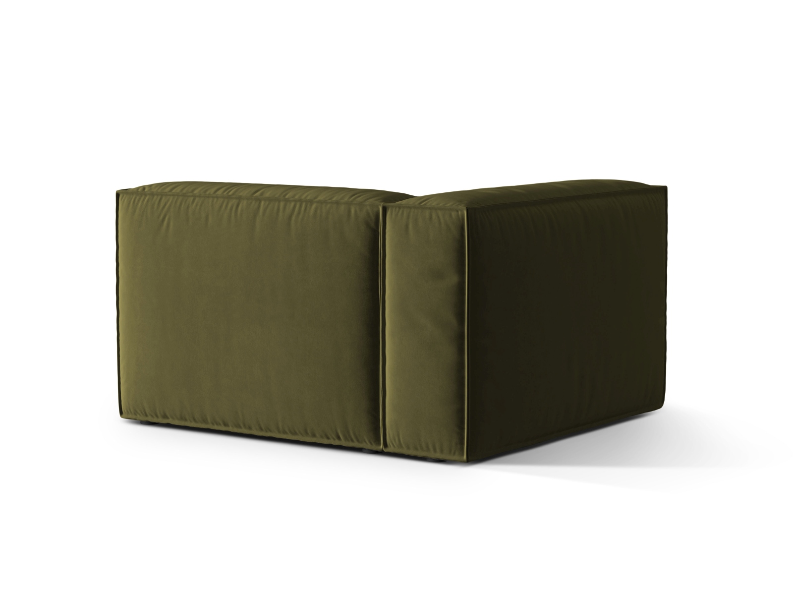 Velvet Left Modular Sofa, "Nuria", 1 Seat, 125x110x72